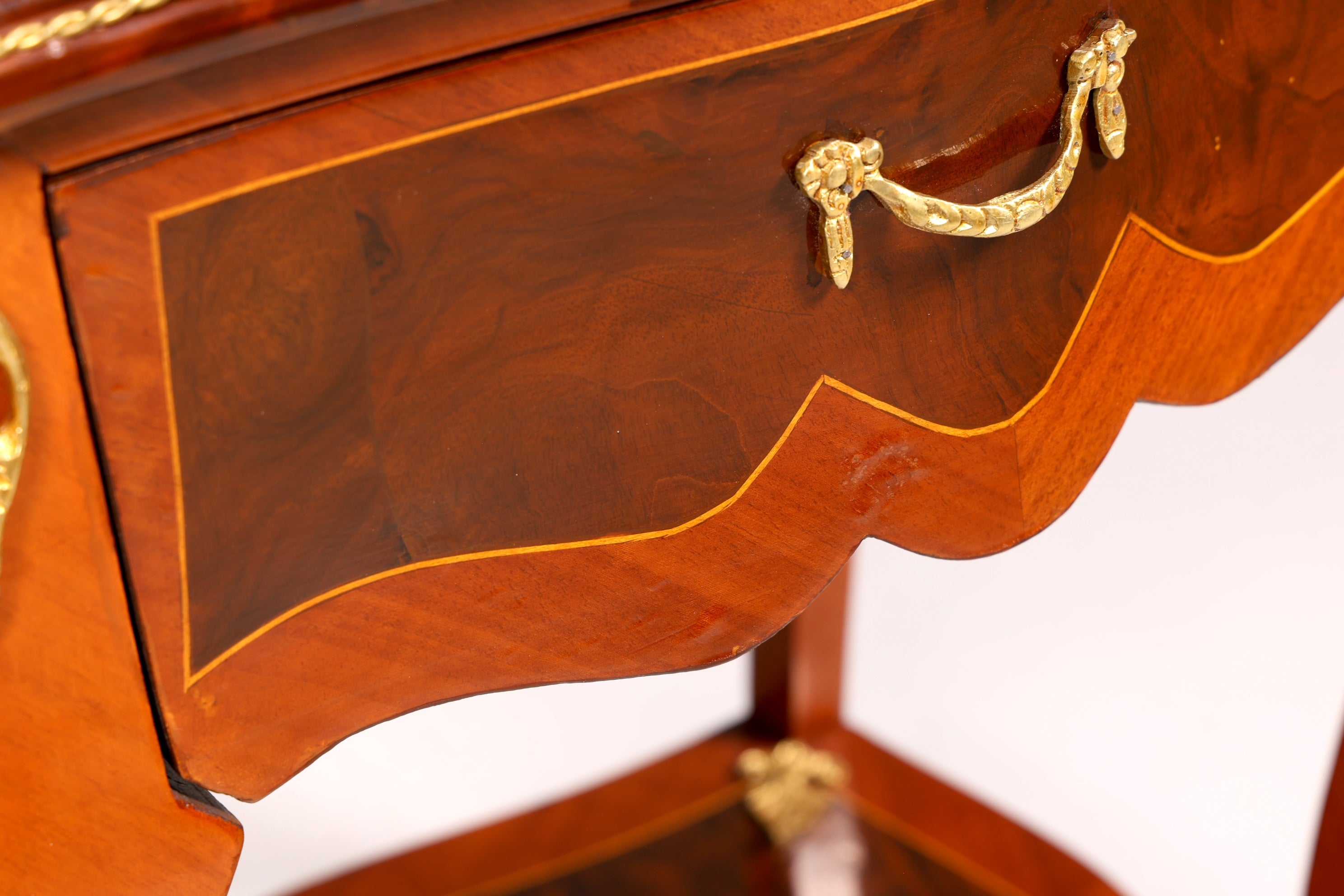Traumhafter Louis XV Beistelltisch Barock Stil Ablagetisch Marmor Kommode Telefontisch