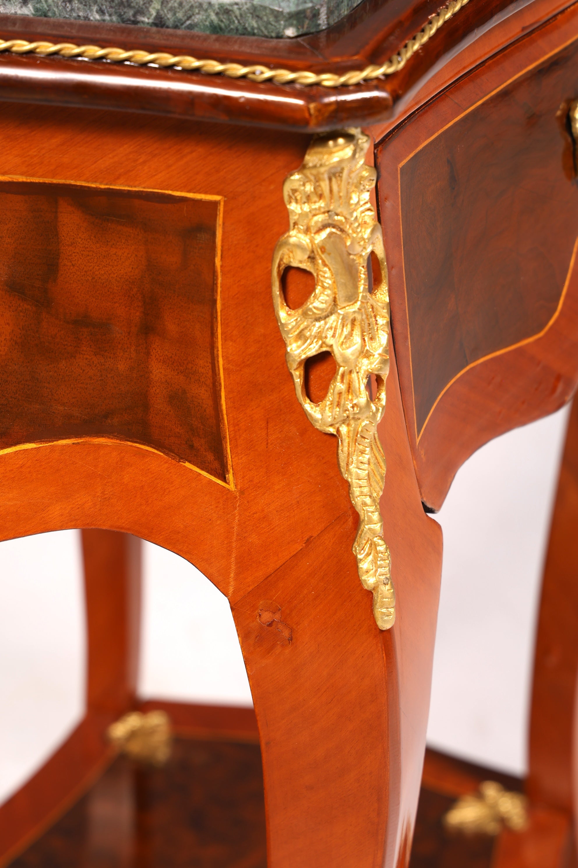 Traumhafter Louis XV Beistelltisch Barock Stil Ablagetisch Marmor Kommode Telefontisch
