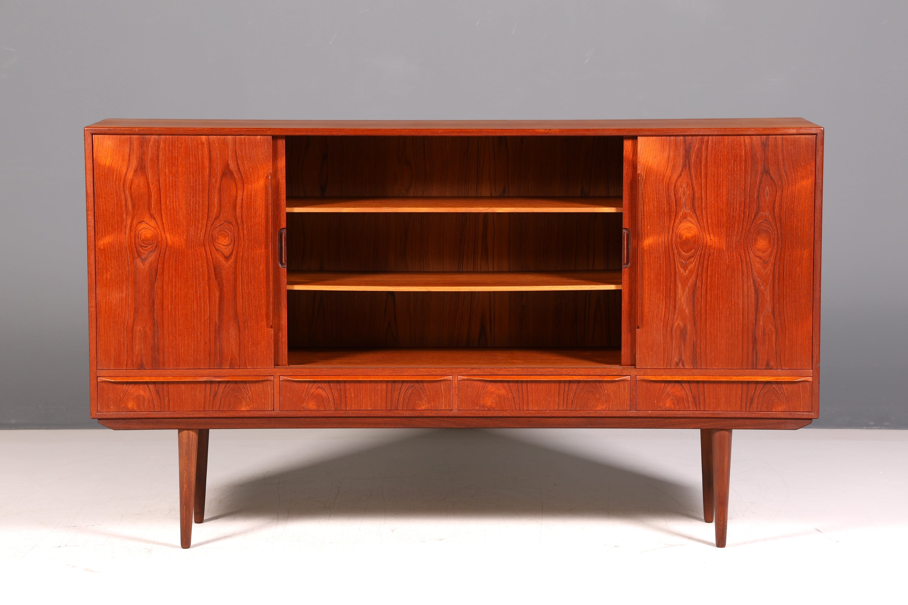 Traumhaftes Mid Century Highboard Danish Design Sideboard Vintage Retro 60er Jahre Bürokommode Schrank Skandinavisch Holz