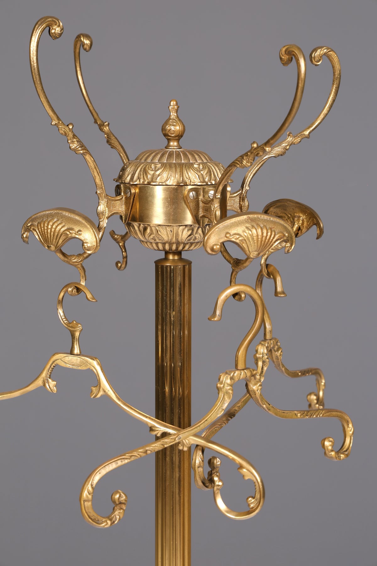 Prunkvoller Jugendstil Messing Garderobenständer Kleiderhaken Antik Flur Kleiderständer