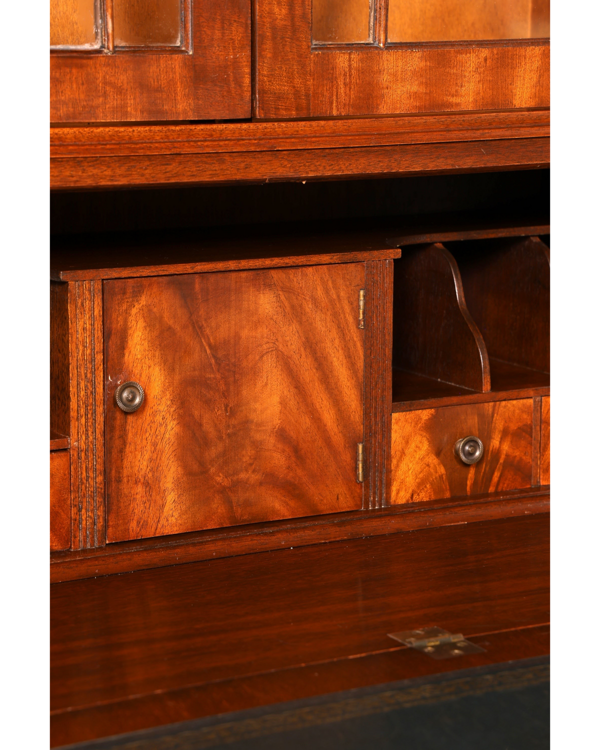 G394 Finish cm Wunderschöner Englischer Sekretär Büro Aufsatzsekretär Antik 60S Vitrinen Schrank UK (Kopie)