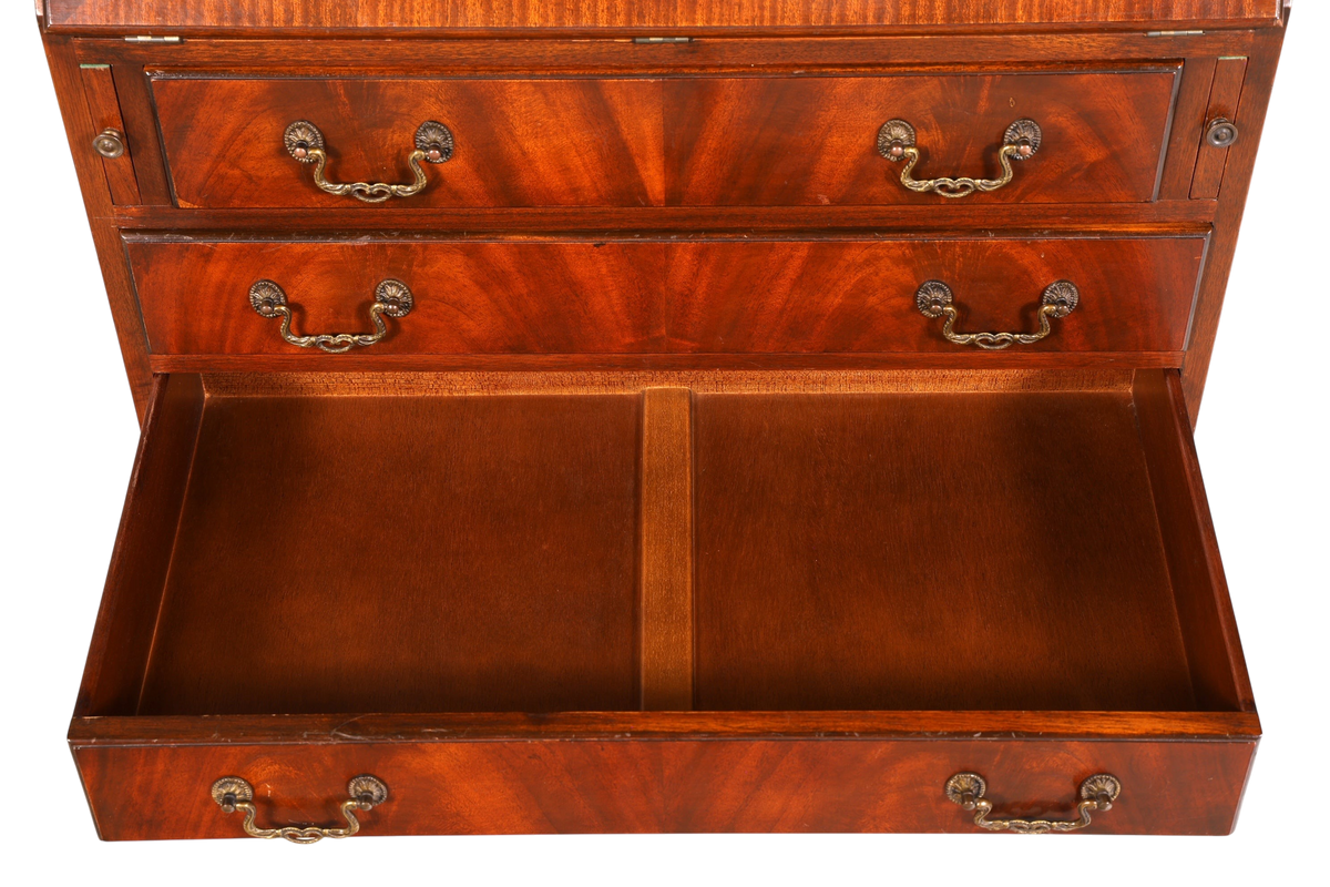 G394 Finish cm Wunderschöner Englischer Sekretär Büro Aufsatzsekretär Antik 60S Vitrinen Schrank UK (Kopie)