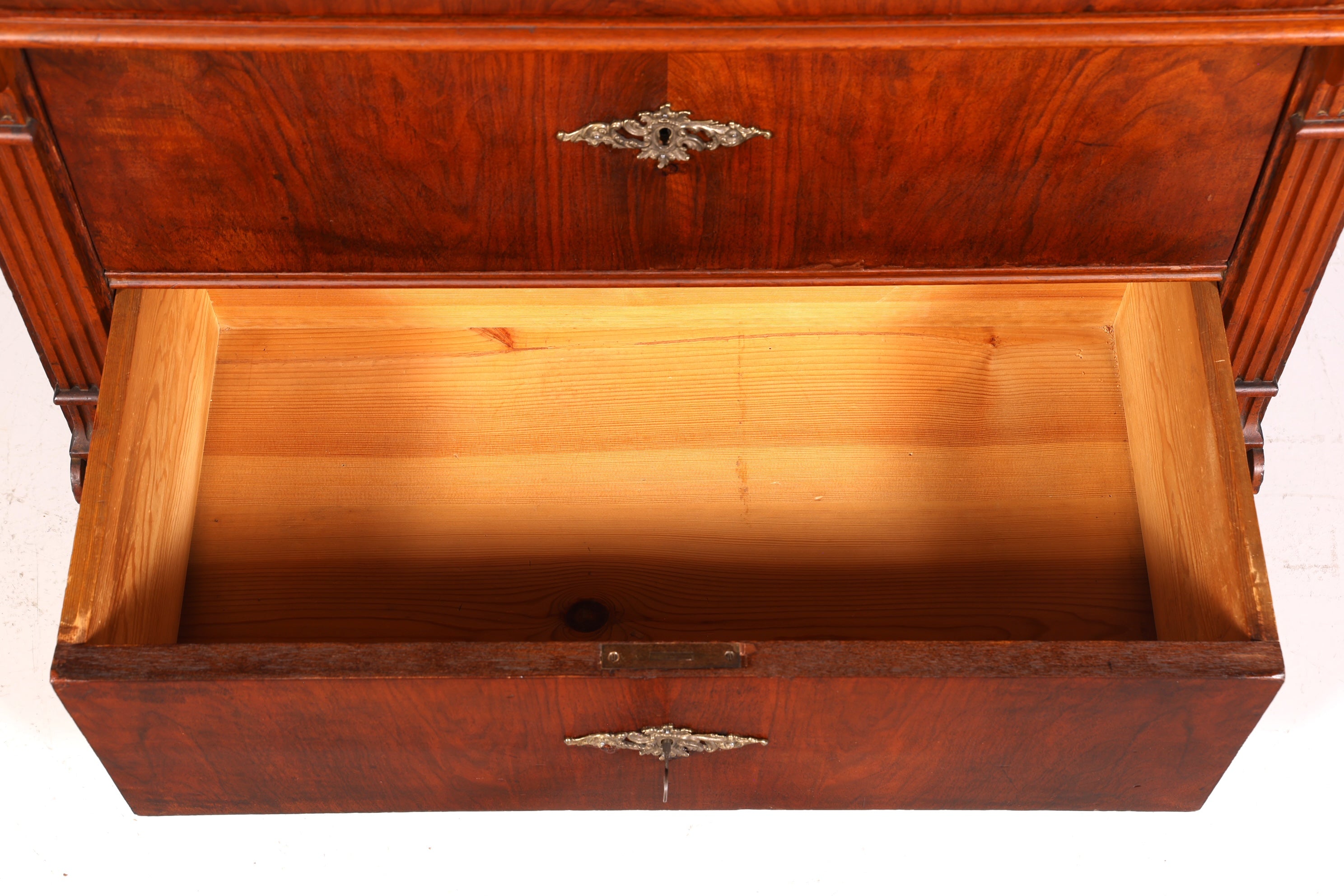 Wunderschöne Gründerzeit Kommode Louis Philippe Schubladen Kommode Nussbaum Sideboard um 1880