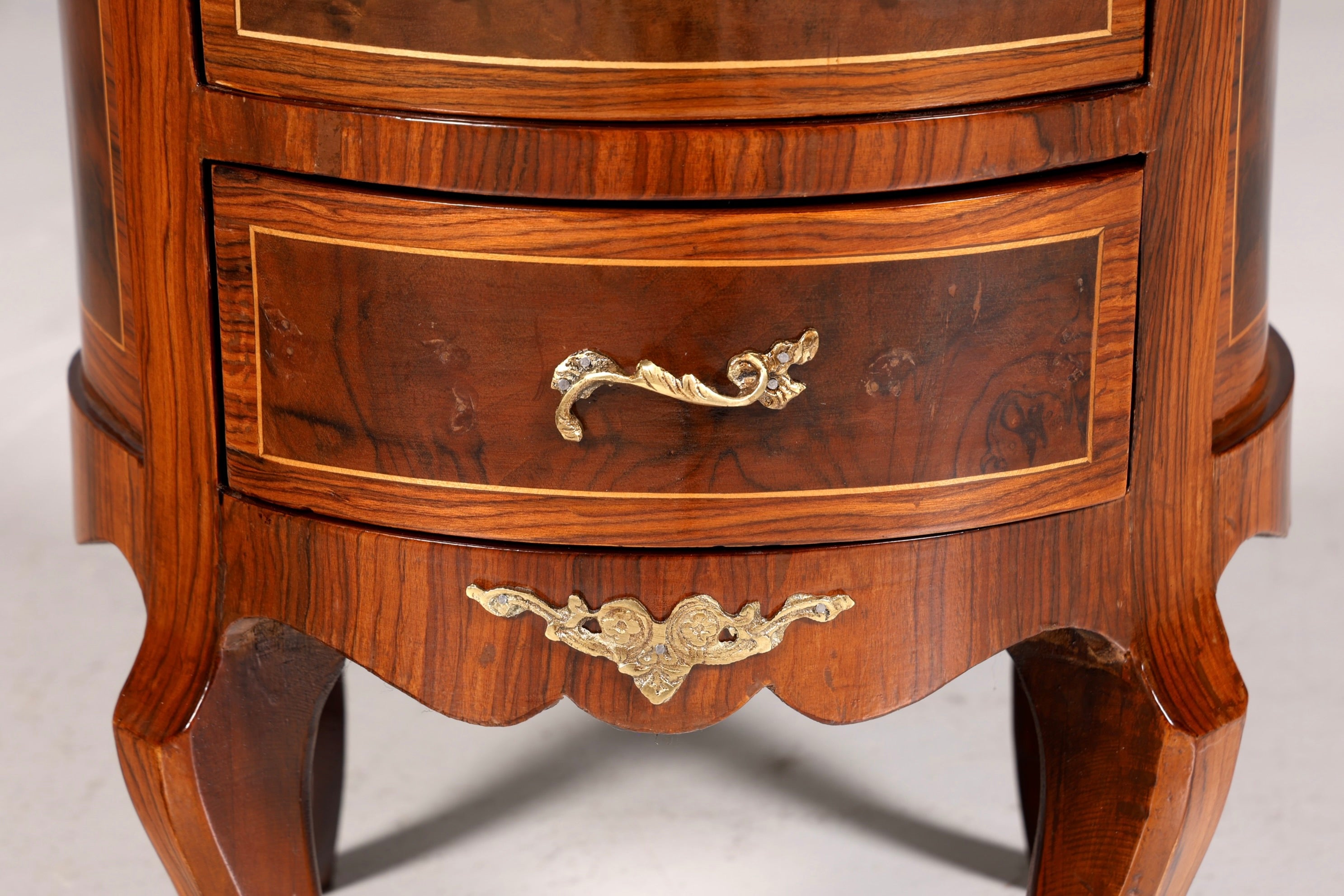 Wunderschöne Barock Stil Kommode Vertiko Schubladenkommode Intarsien 7-Schübige Kommode