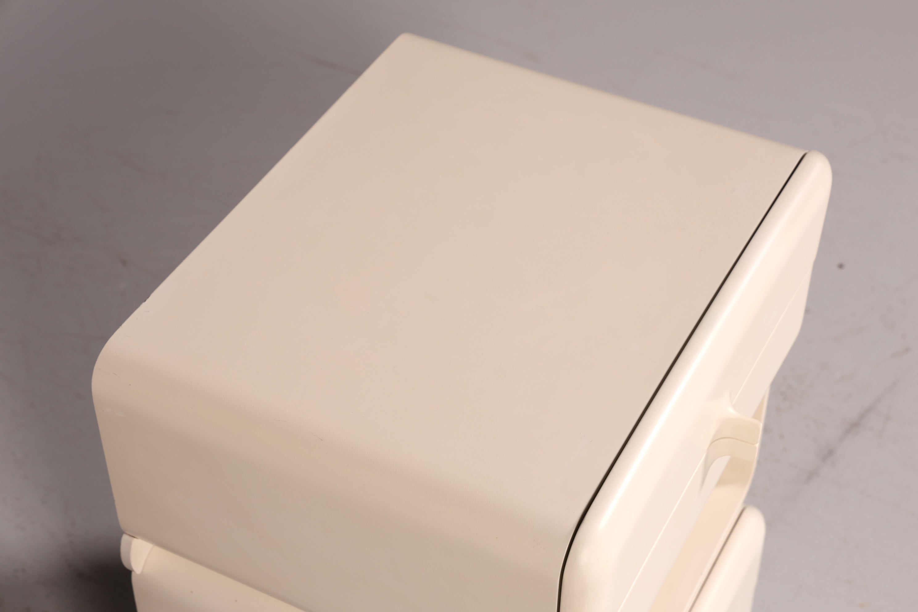 Commode rare du milieu du siècle, table de chevet modulaire style futuriste, design français, commode vintage, 4 sur 5