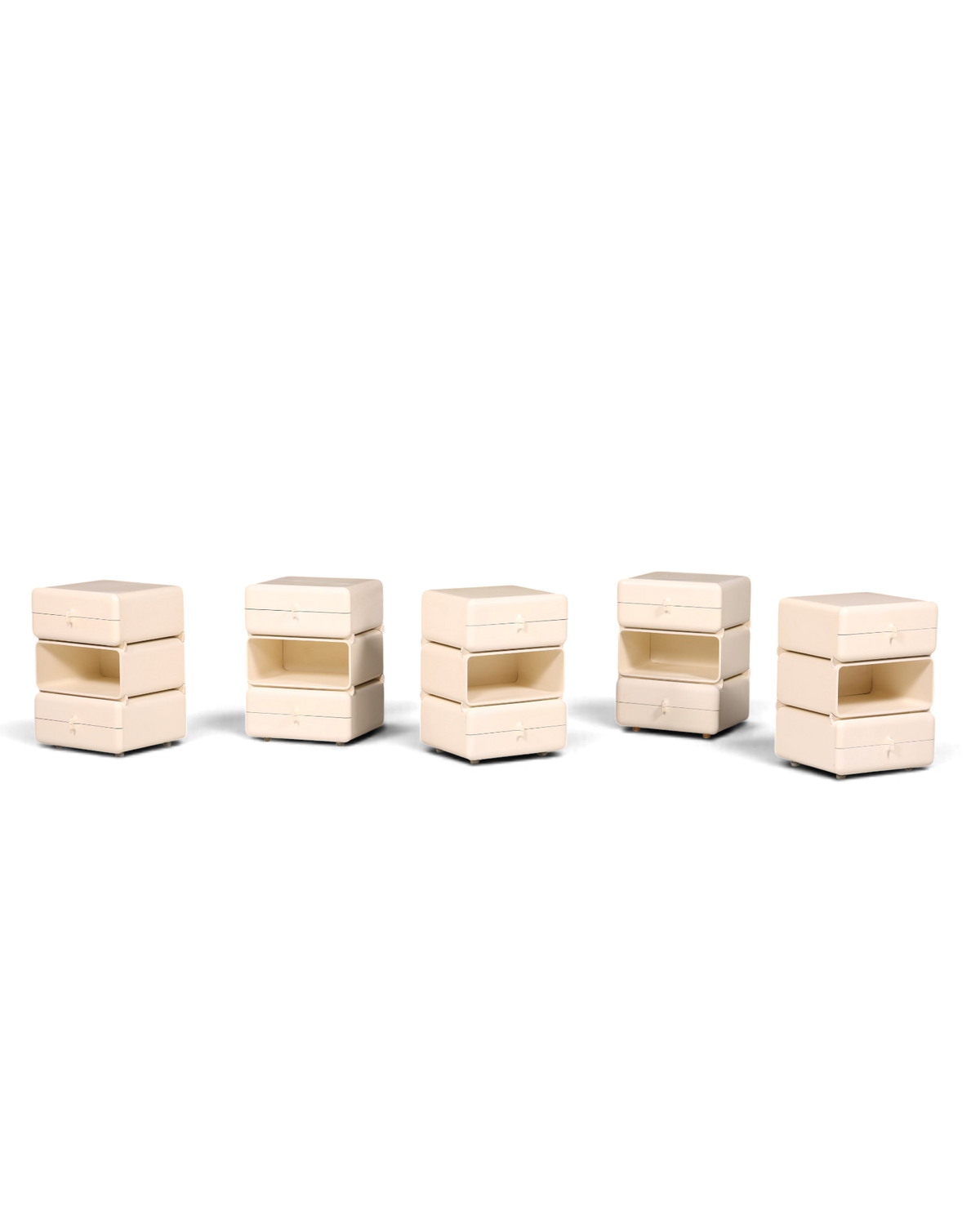 Seltene Mid Century Kommode Space Age Module Nachttisch Design Frankreich Vintage Schubladenkommode 3 von 5
