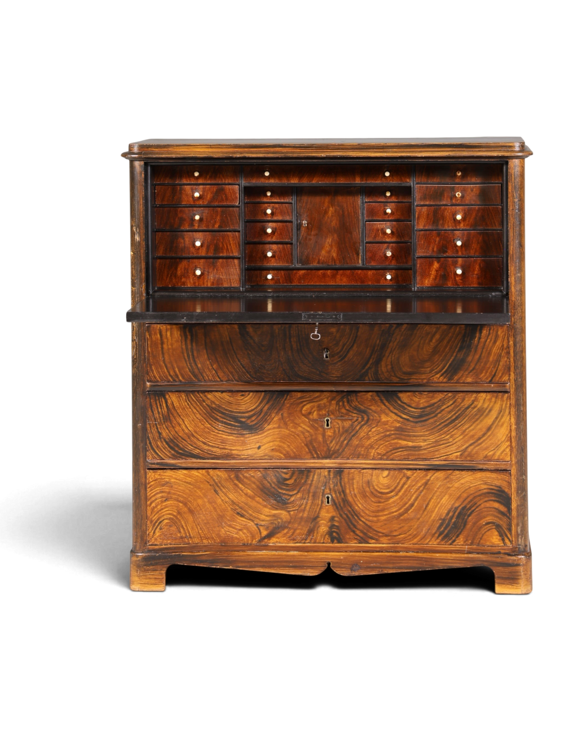 Stilvoller Biedermeier Sekretär Vertiko Antik Kommode Louis Philippe Schreibkommode