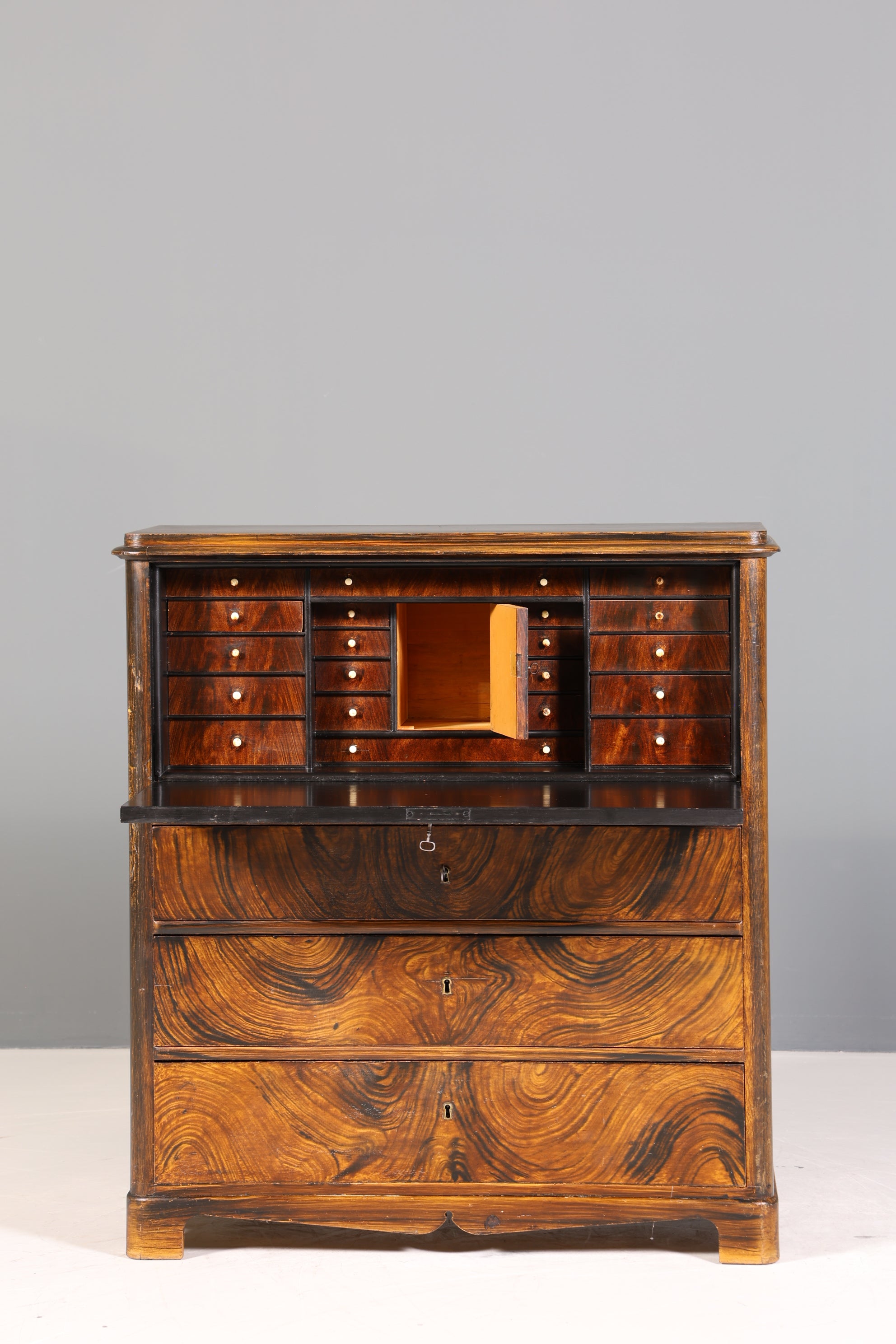 Stilvoller Biedermeier Sekretär Vertiko Antik Kommode Louis Philippe Schreibkommode