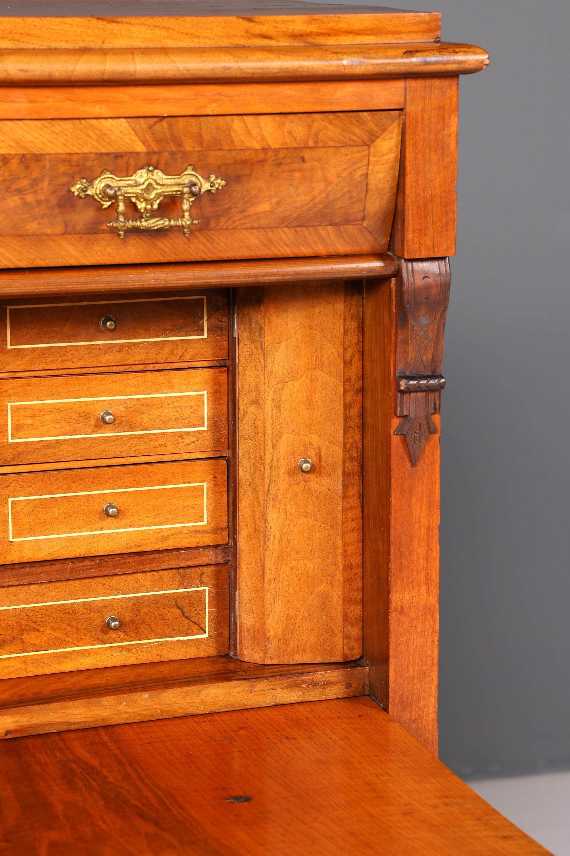 Wunderschöner Gründerzeit Sekretär Kommode Jugendstil Schubladenkommode Antik Vertiko Massiv Holz um 1890