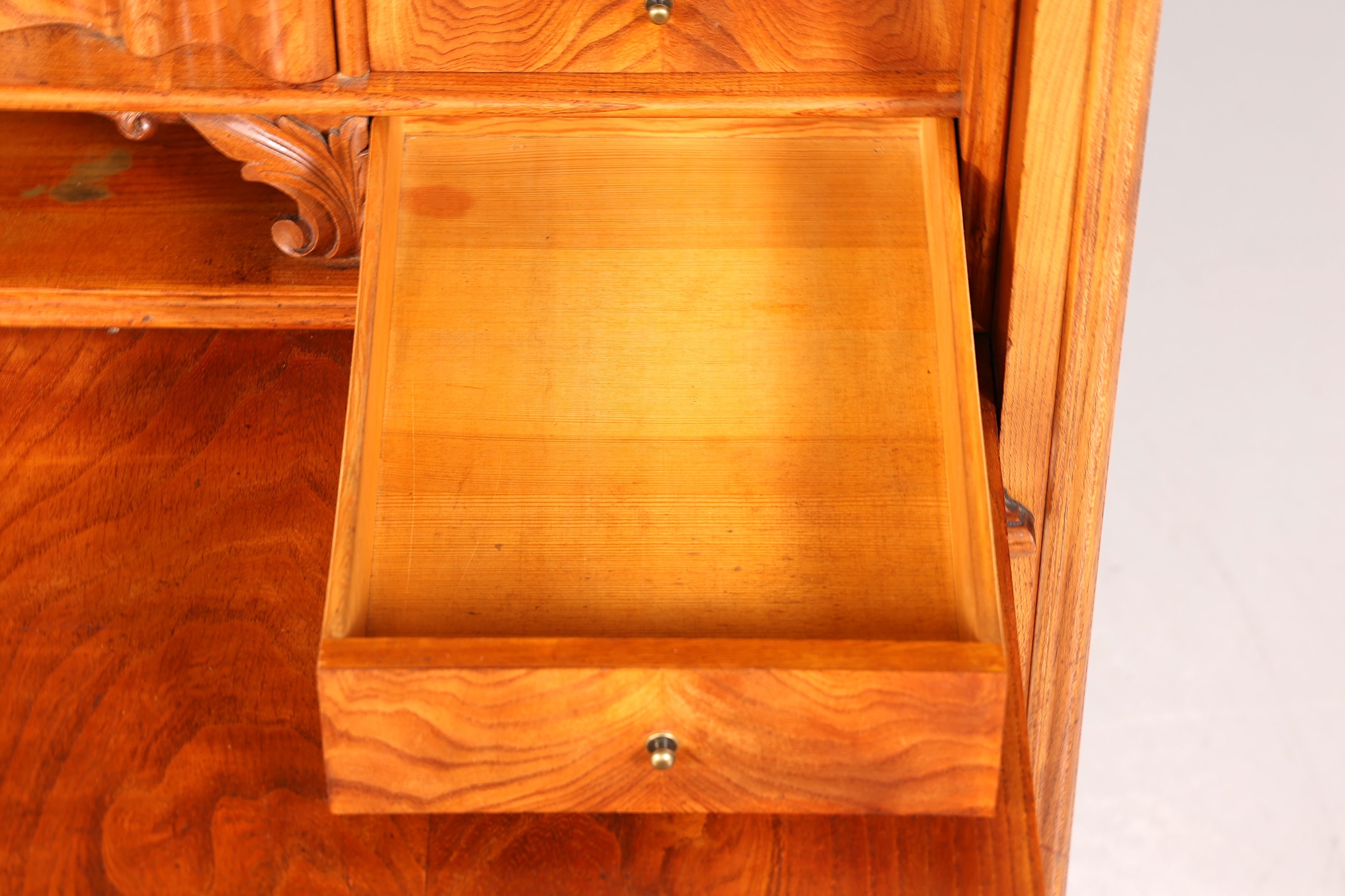 Edler Louis Philippe Sekretär um 1880 Gründerzeit Antik Vertiko Schrank Chiffoniere Schubladenkommode