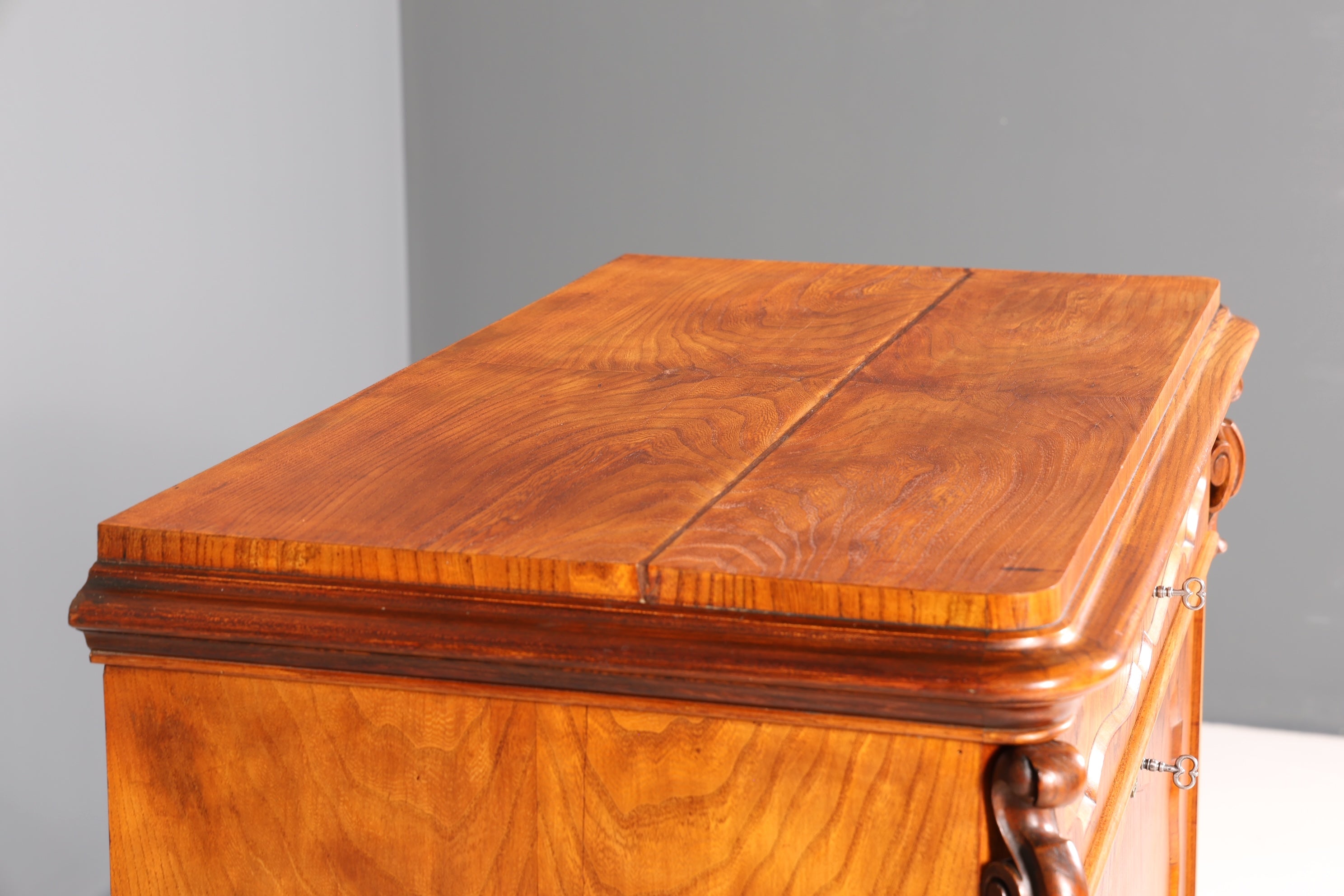 Edler Louis Philippe Sekretär um 1880 Gründerzeit Antik Vertiko Schrank Chiffoniere Schubladenkommode