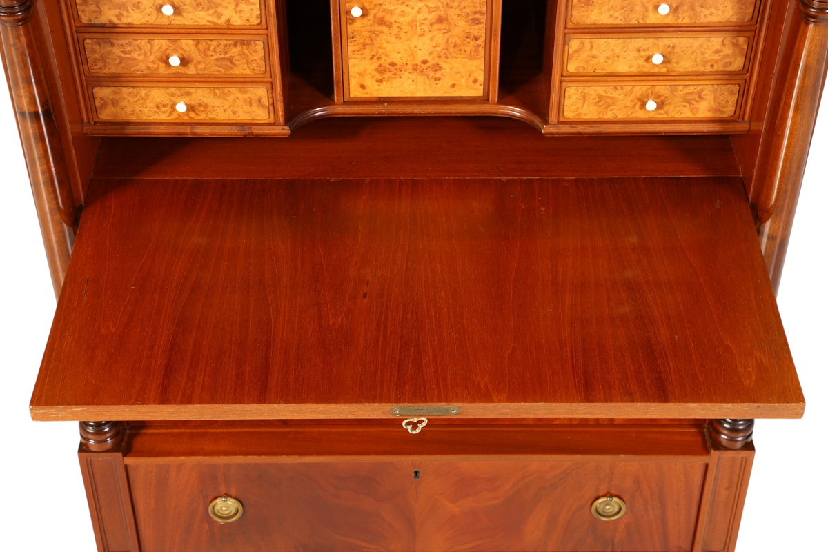 Wunderschöner Original Biedermeier Sekretär um 1860 Englisch Kommode Antik Bürokommode