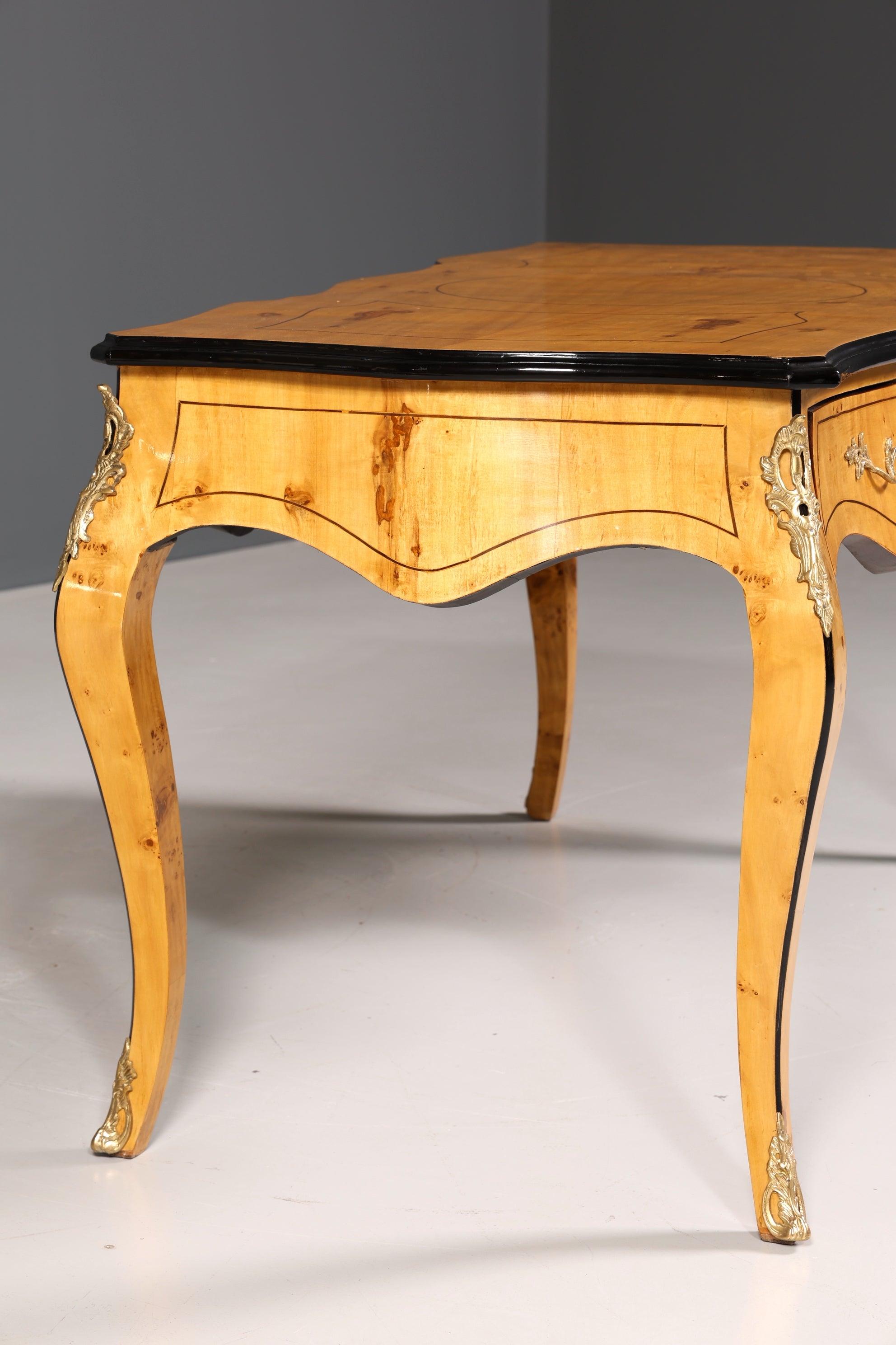Eleganter Schreibtisch im Biedermeier Stil Bürotisch Birke Office Desk