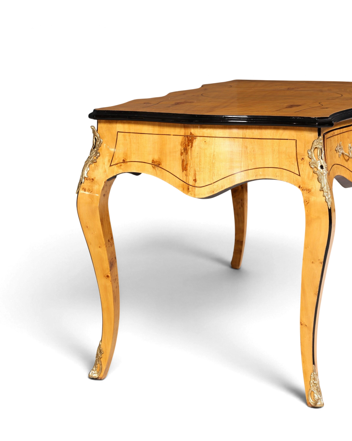 Eleganter Schreibtisch im Biedermeier Stil Bürotisch Birke Office Desk