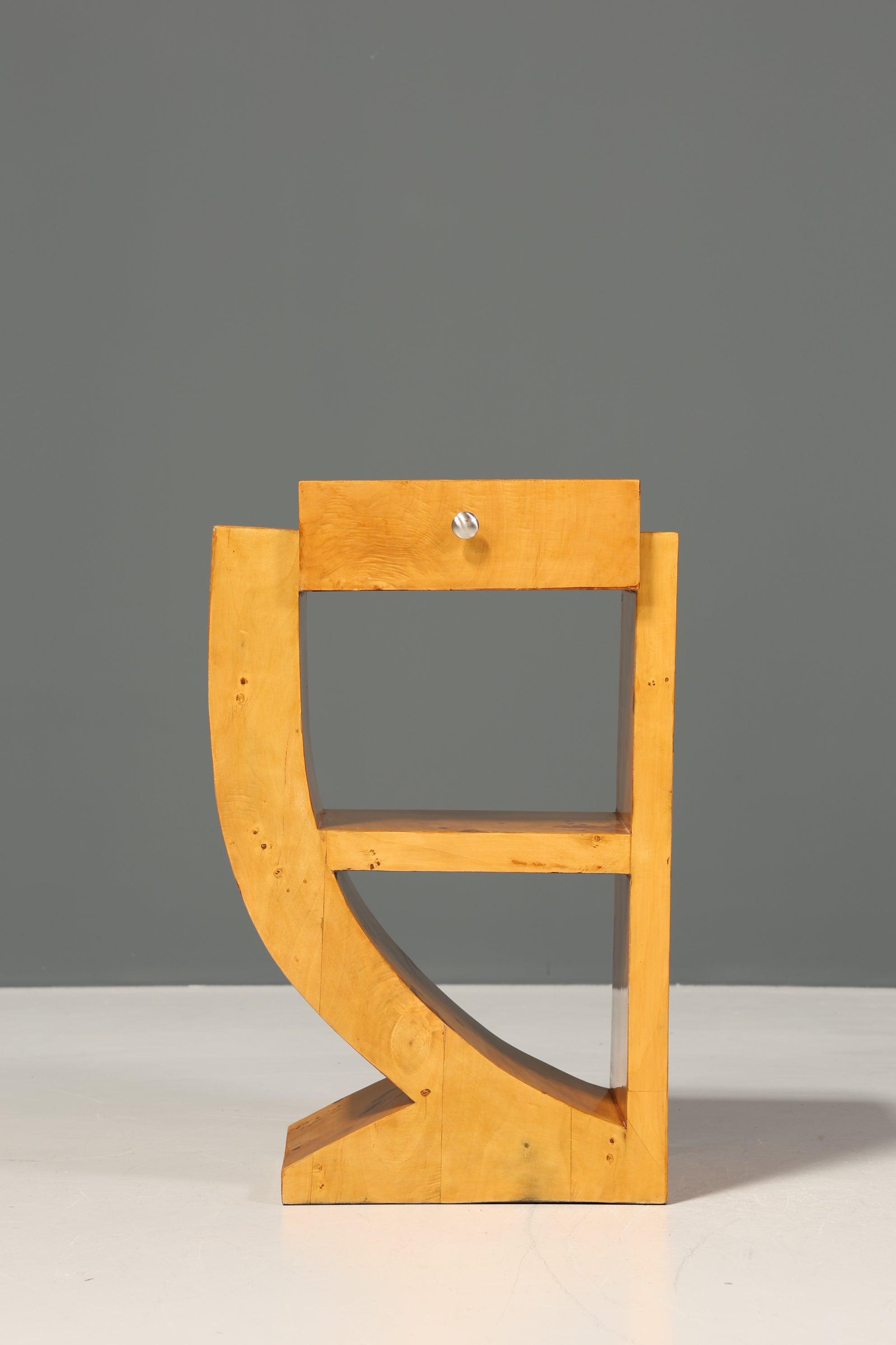 2x Wunderschöne Art Deco Stil Beistelltische Birke Ablagetisch Set Nachttische Kommode