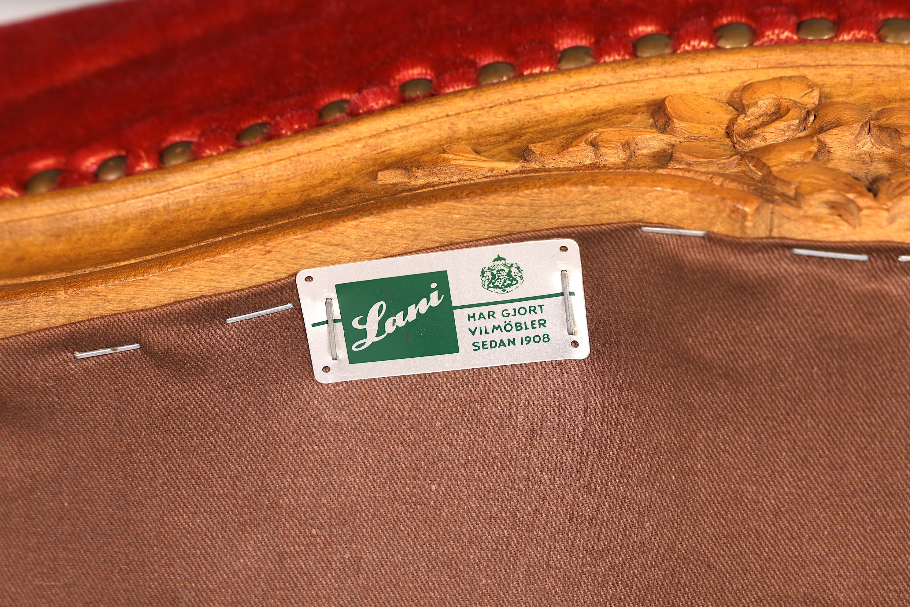 Magnifique fauteuil Chippendale, chaise secrétaire de style Chippendale, fauteuil en velours, 1 sur 2