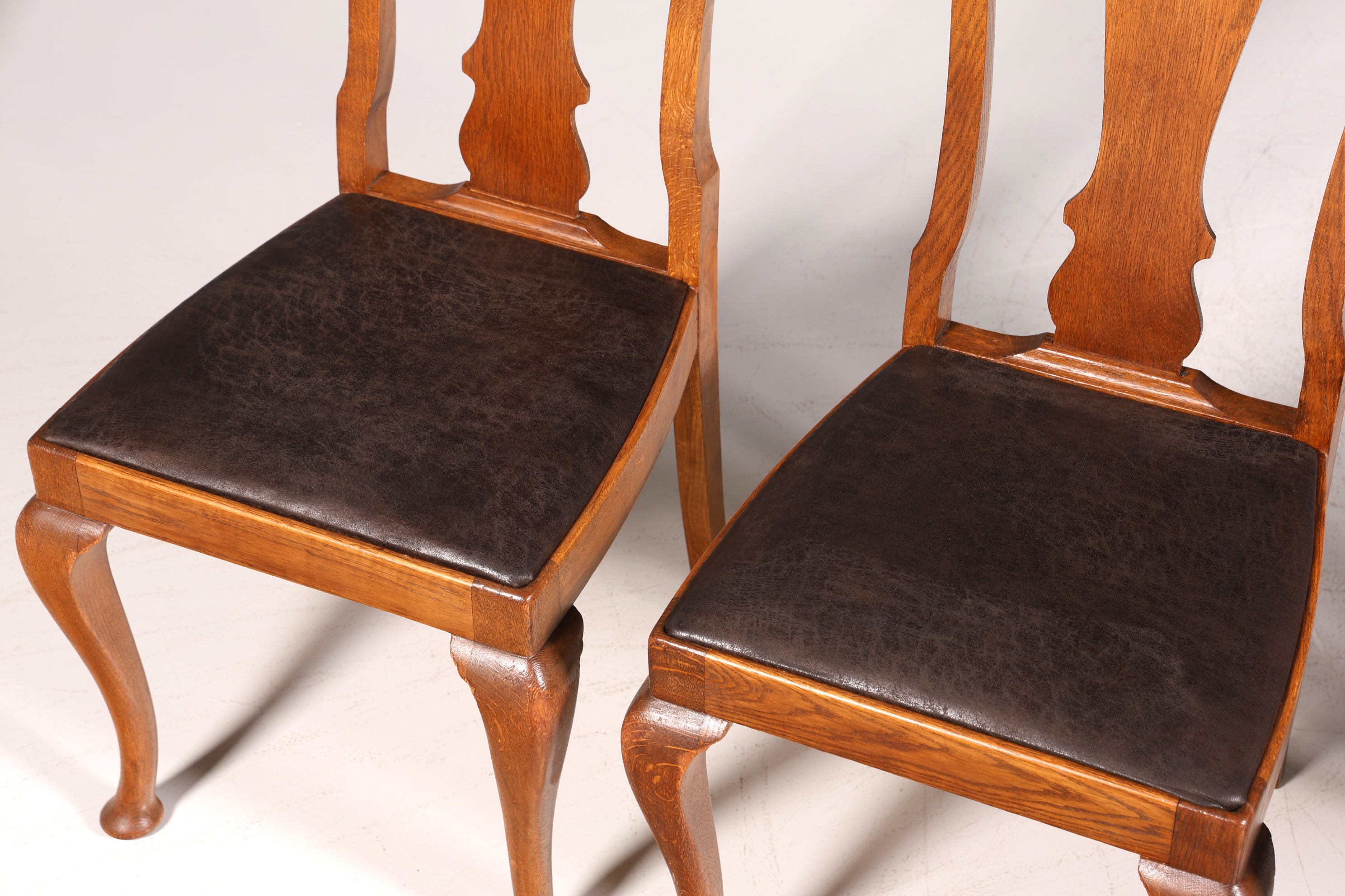 Lot de 6 magnifiques chaises Art Nouveau (vers 1910), chaises de cuisine Chippendale, chaises de salle à manger.