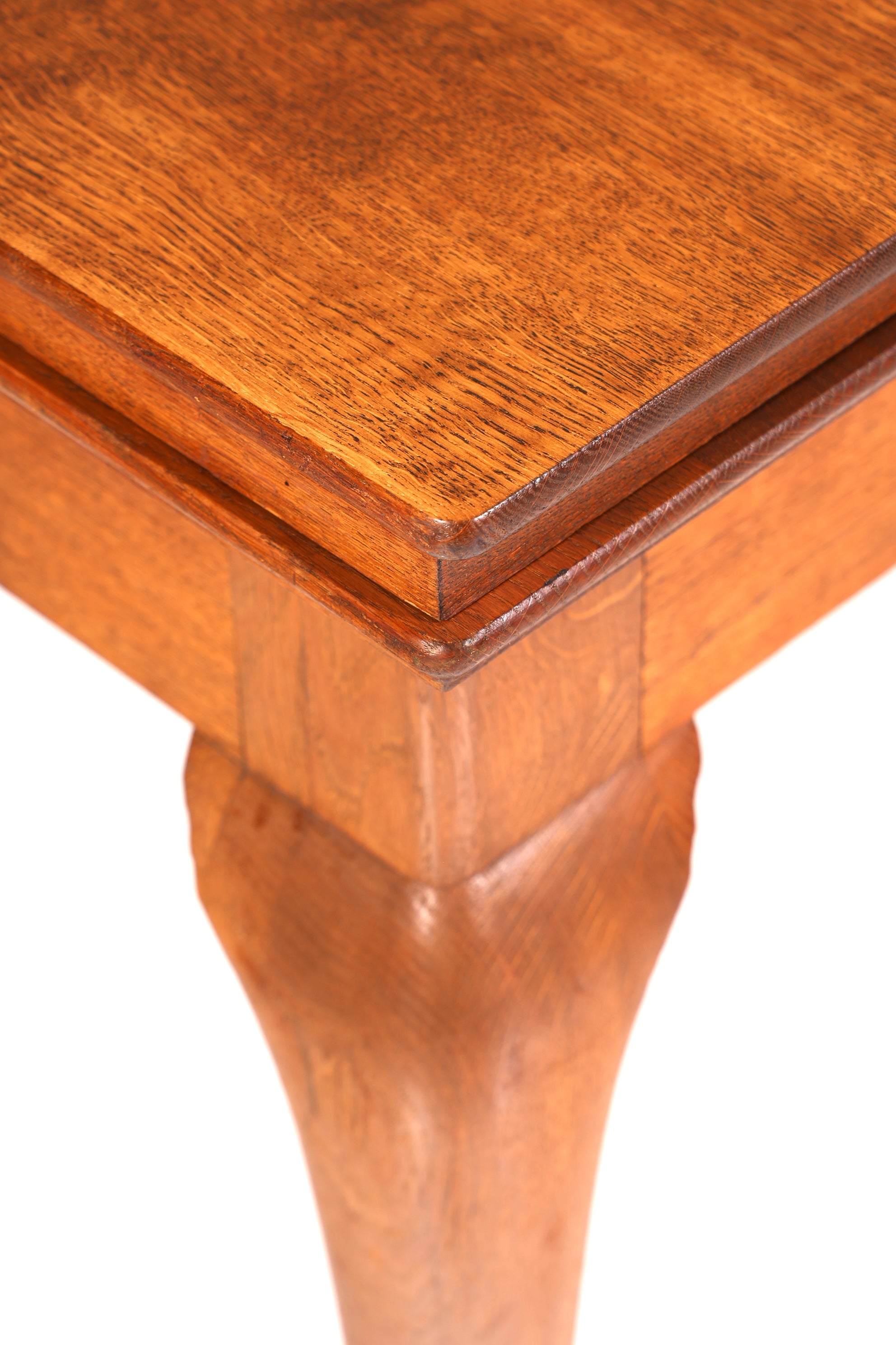 Magnifique table de salle à manger Art Nouveau vers 1910, extensible, en bois massif, table de cuisine ancienne de style Chippendale