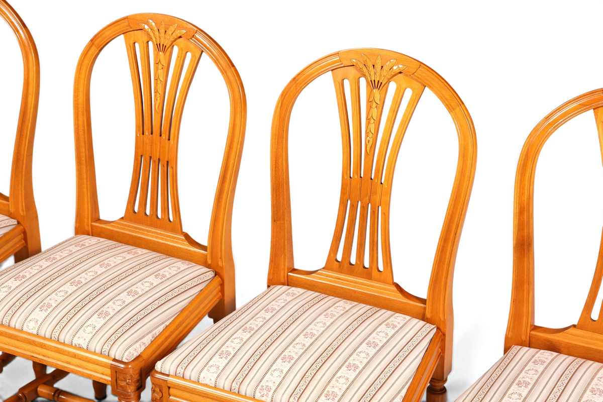 4x Traumhafte Stühle im Gustavianischem Stil Englisch Küchenstühle Antik Stil Esszimmer Stuhl Set