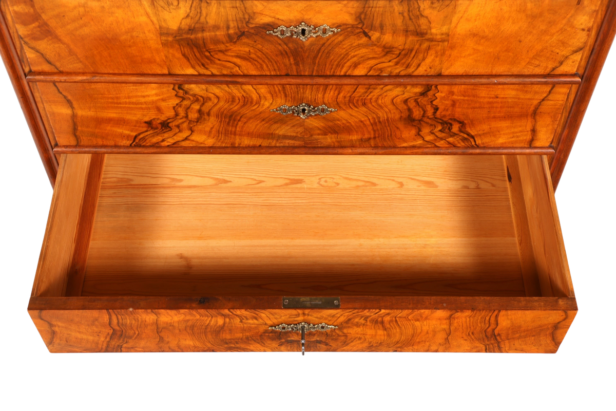 F963 Finish cm Wunderschöne Gründerzeit Kommode Louis Philippe Nussbaum Schubladen Kommode Sideboard um 1880