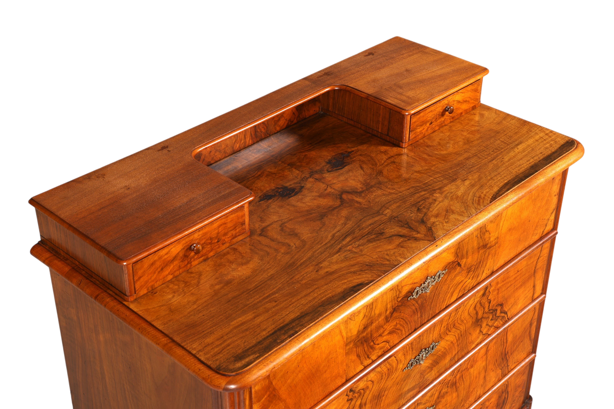 F963 Finish cm Wunderschöne Gründerzeit Kommode Louis Philippe Nussbaum Schubladen Kommode Sideboard um 1880