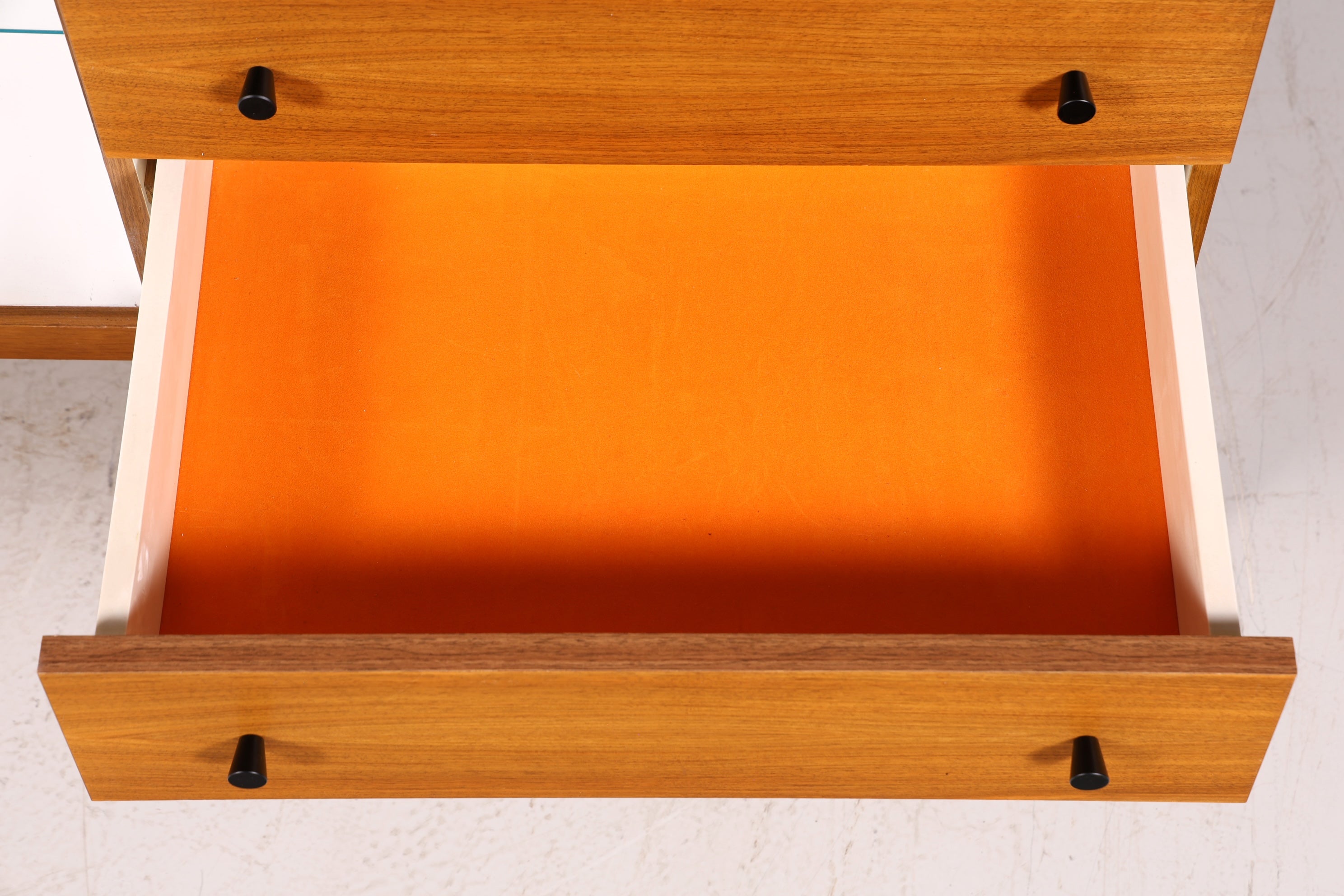 F969 Finish cm Schlichtes Mid Century Sideboard Vintage TV Kommode 60s Schrank Longboard Retro Lowboard