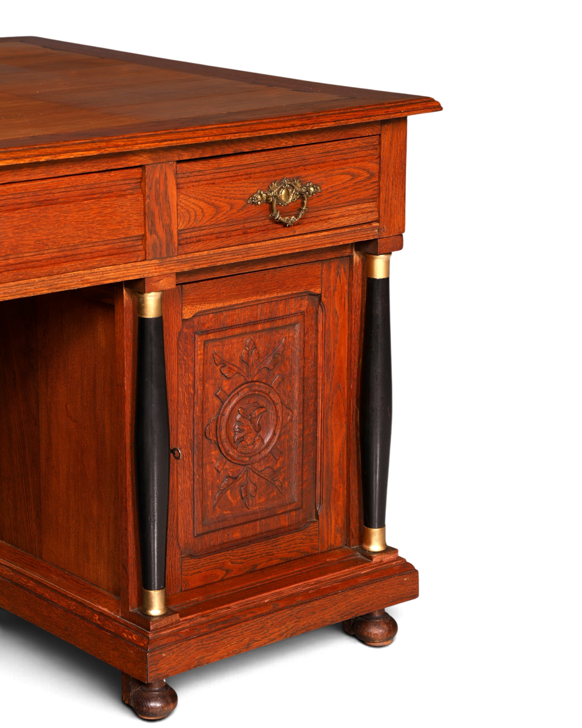 Traumhafter Gründerzeit Schreibtisch Jugendstil Bürotisch echt Holz Antik Office Desk