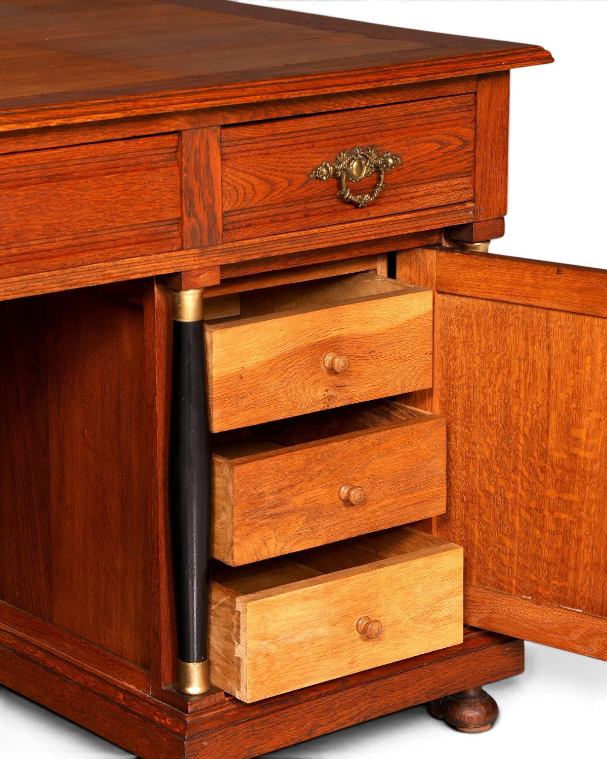 Traumhafter Gründerzeit Schreibtisch Jugendstil Bürotisch echt Holz Antik Office Desk