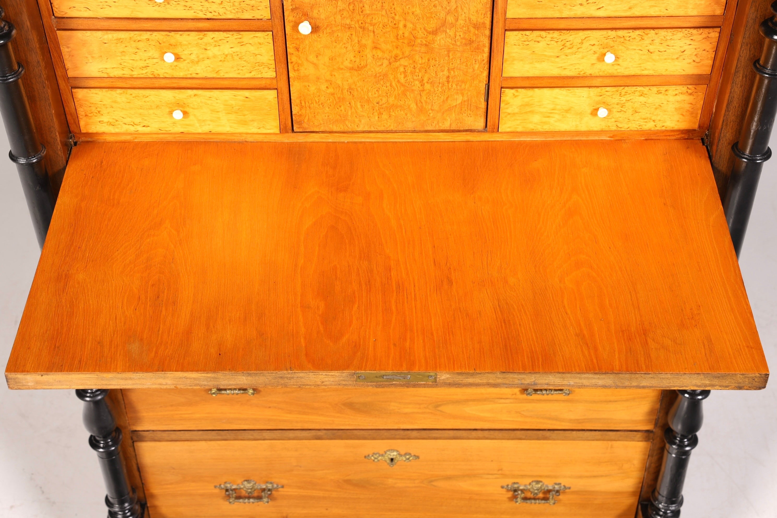 Secrétaire onirique Gründerzeit, vertiko, buffet haut, commode Louis Philippe vers 1880