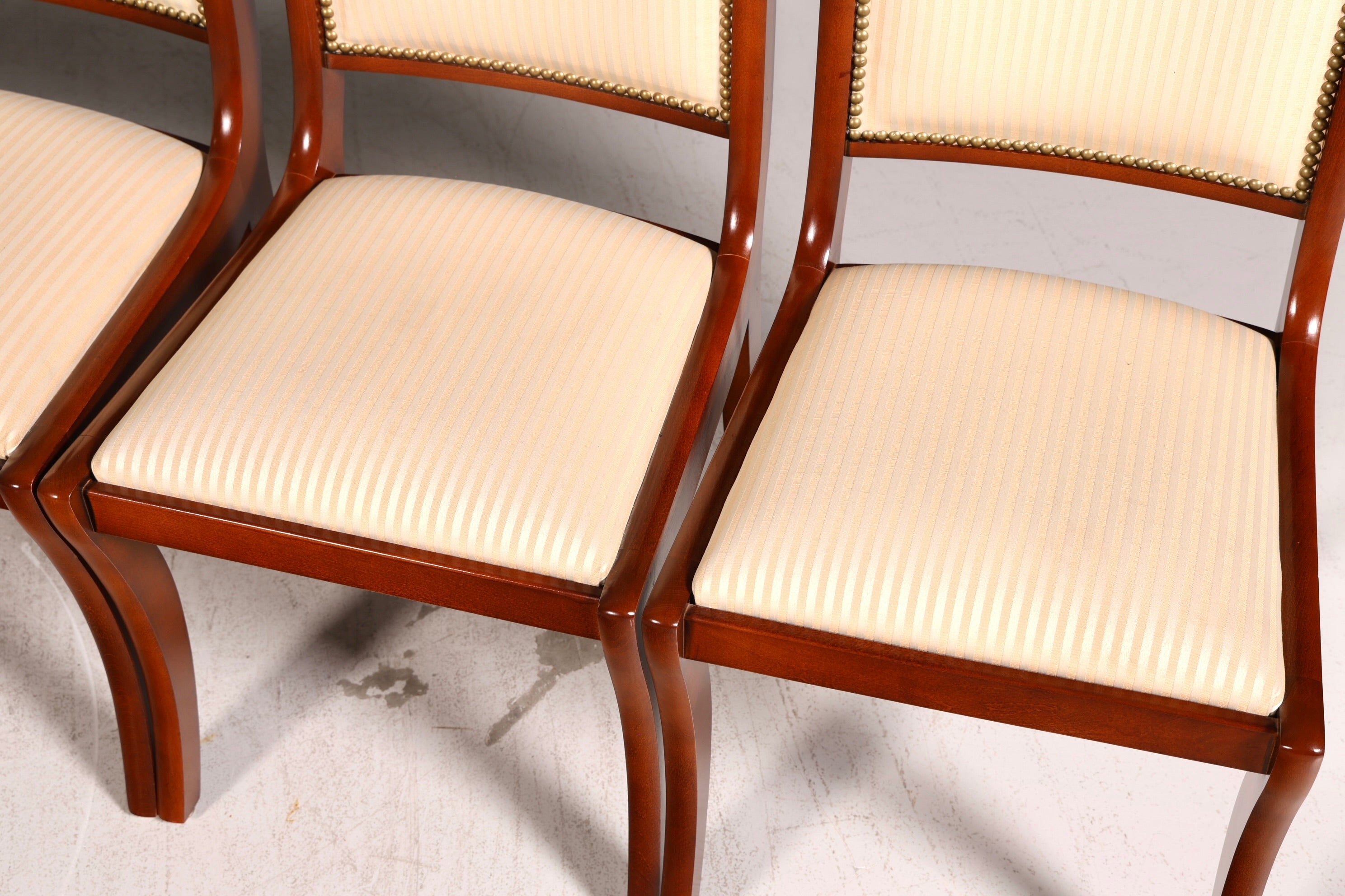 6x Edle Englische Stühle Regency Mahagoni Dining Chairs Esszimmerstühle Küchenstühle Stuhlset Vintage