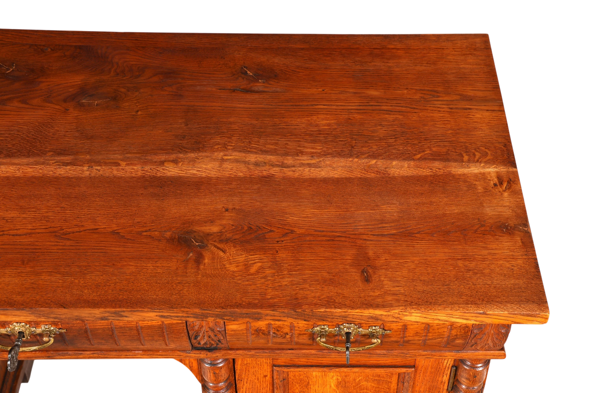 Traumhafter Gründerzeit Schreibtisch Jugendstil Bürotisch echt Holz Antik Office Desk