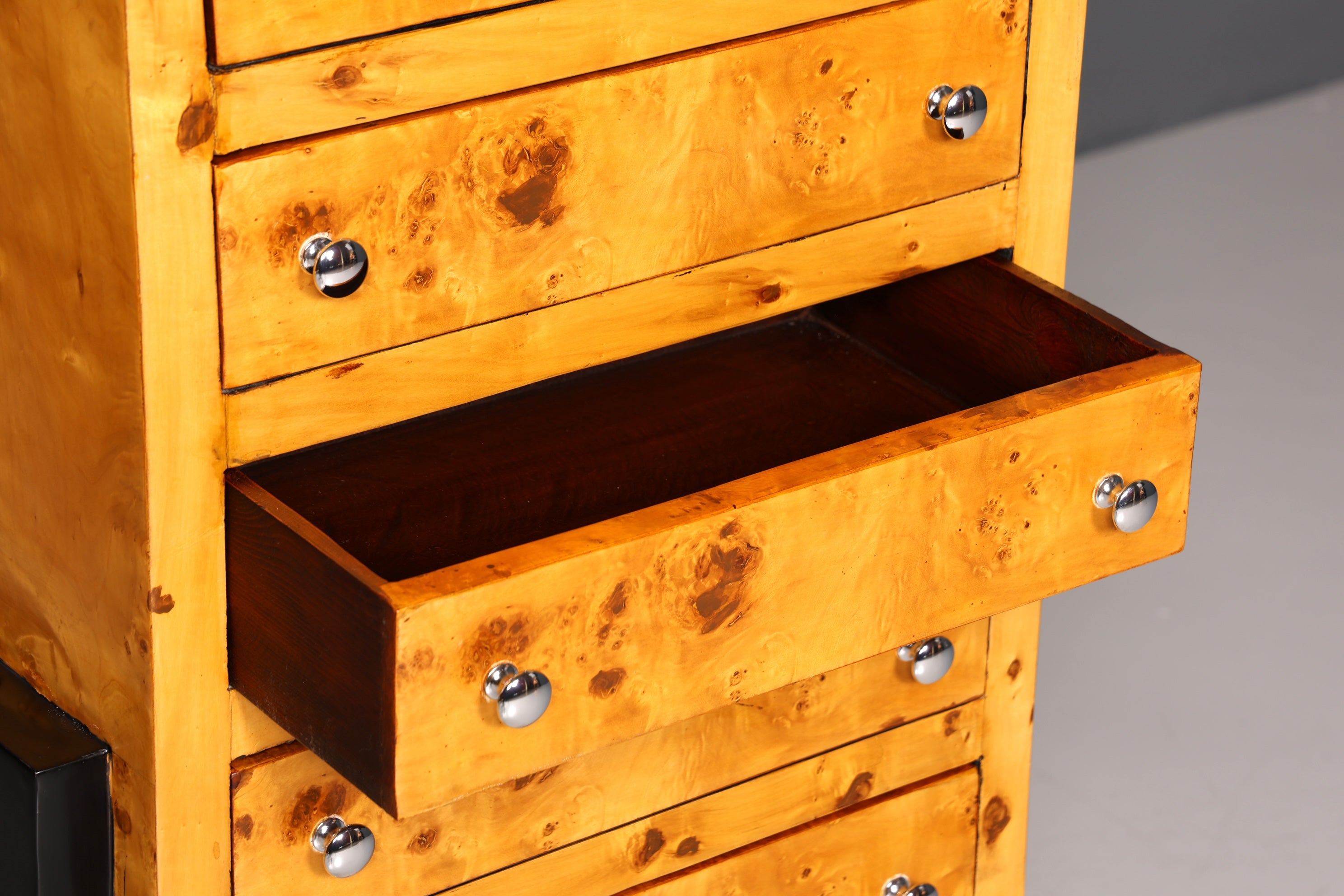 Commode haute de style Art déco onirique, style Biedermeier, Vertiko, commode