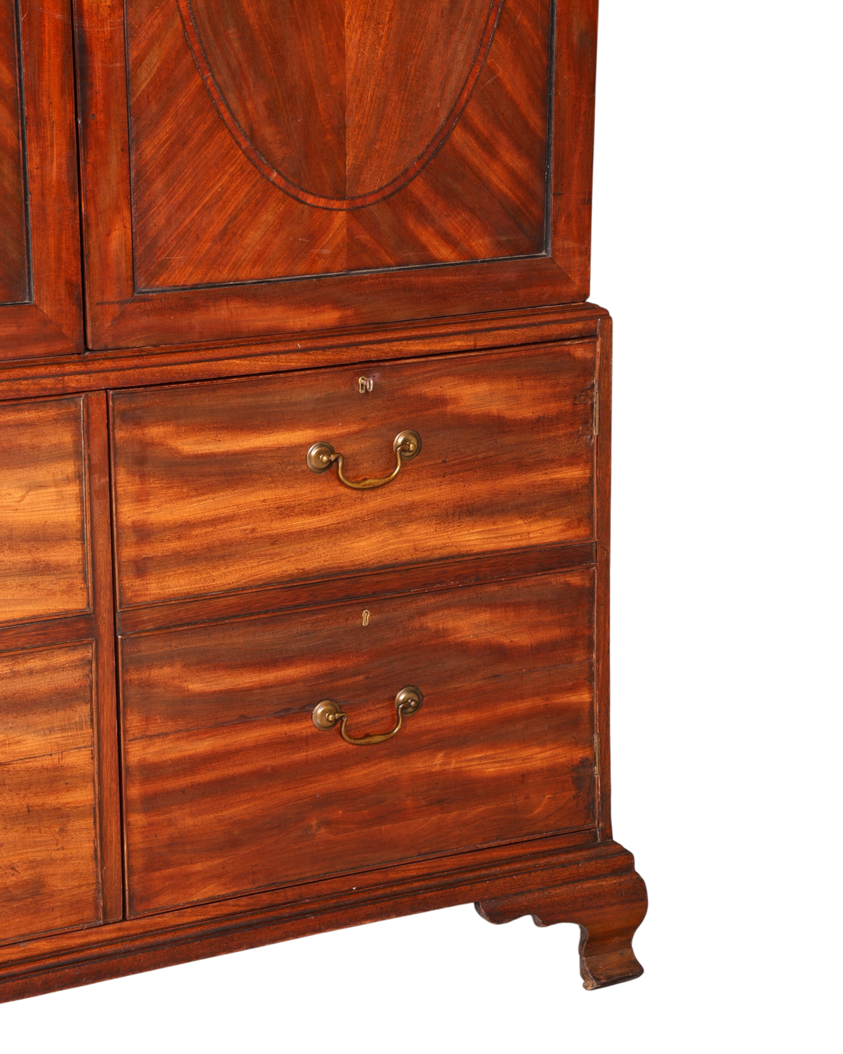 Hauptstadt Möblerei antiker englischer Mahagoni Wäscheschrank mit Schubladen und Messinggriffen aus der Zeit um 1900