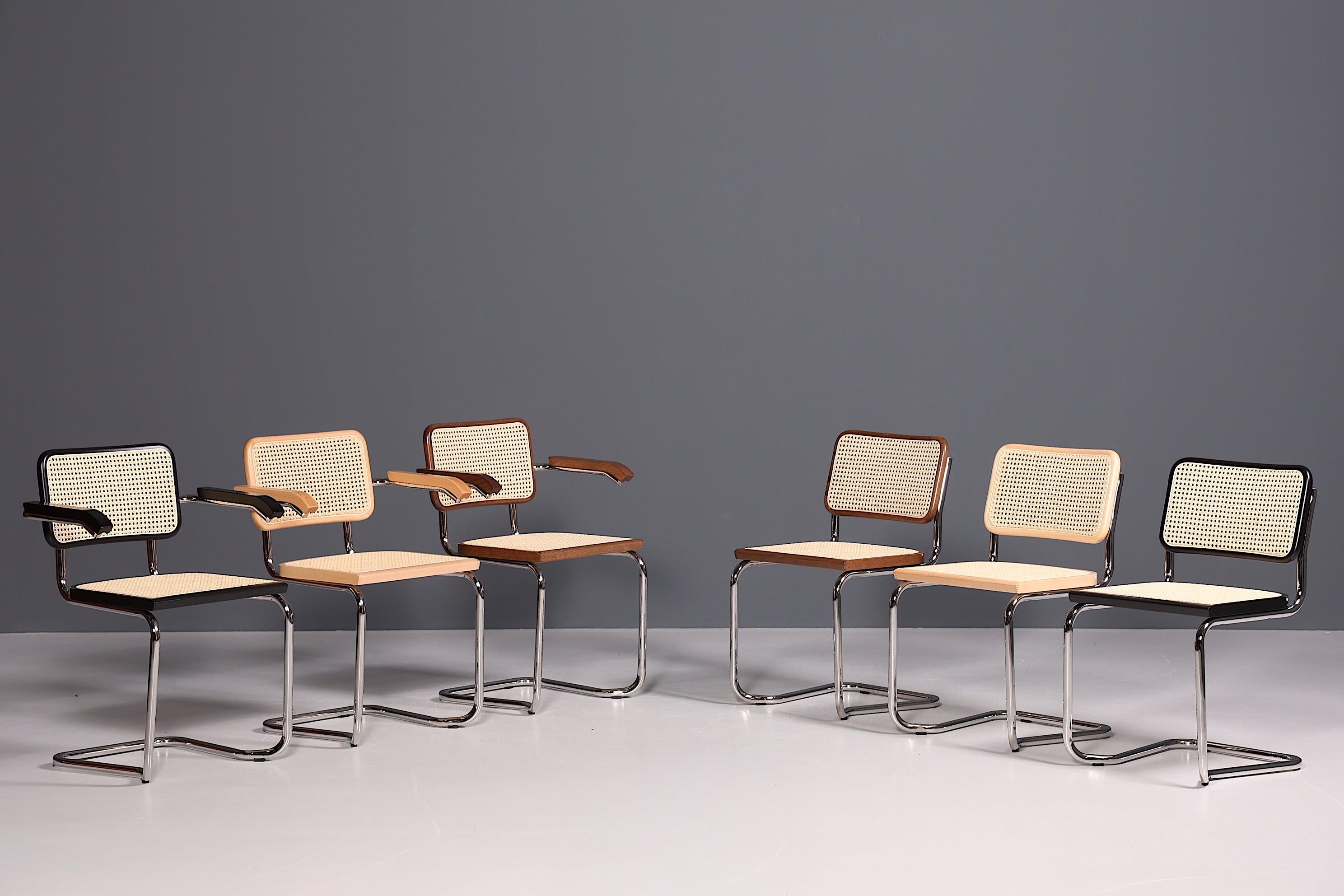 Korbgeflecht Freischwinger Stuhl "Milano" Made in Italy Beige Wippstuhl Küchenstuhl Esszimmer Stuhl
