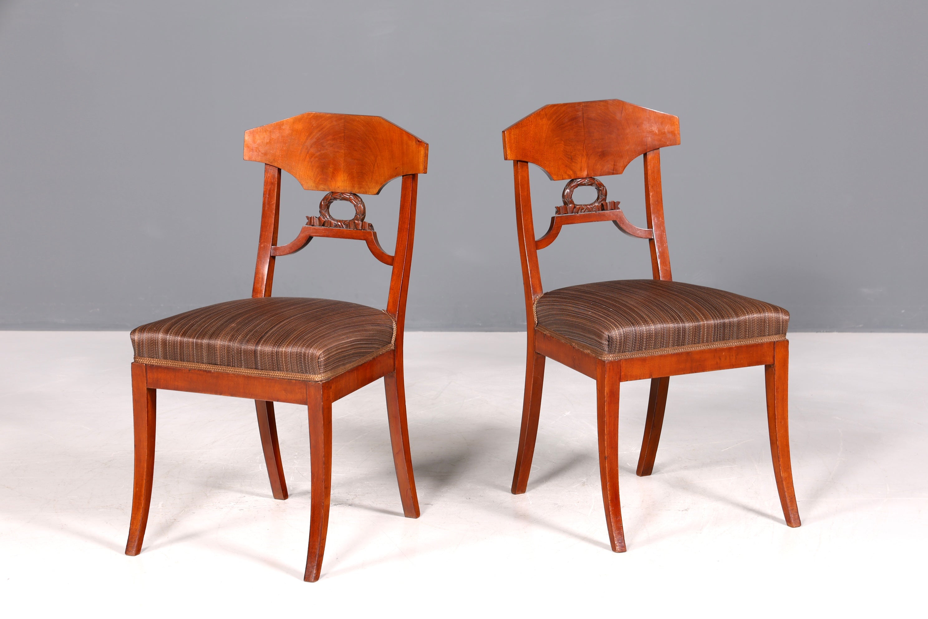 Chaise Biedermeier de rêve, chaise de cuisine ancienne, chaise secrétaire en bois véritable, chaise de salle à manger, 2 sur 2