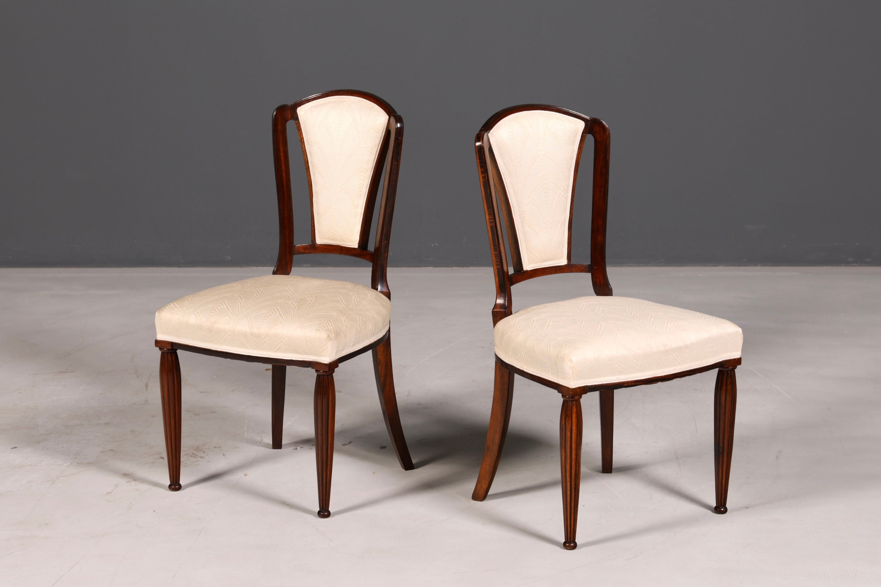 Élégante chaise Art déco vintage Chaise de salle à manger Chaise de secrétaire Chaise rembourrée Chaise à accoudoirs Chaise de cuisine 1 sur 2