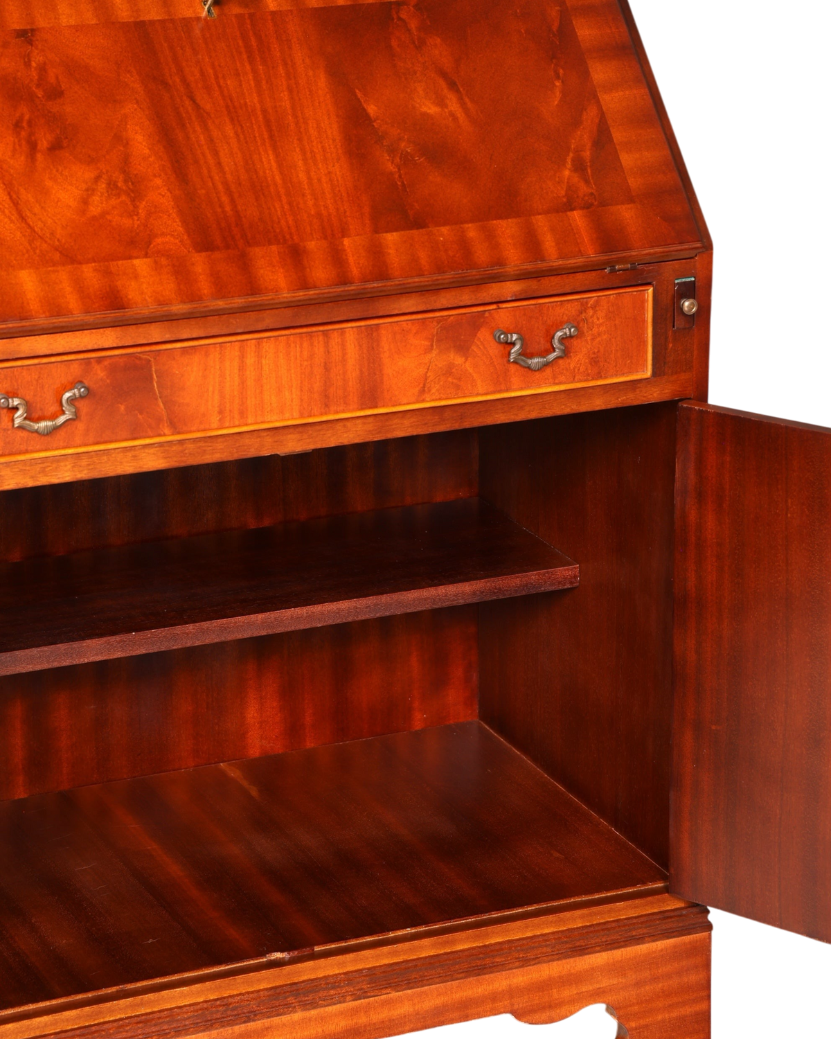 G401 Finish cm Wunderschöner Englischer Sekretär Büro Aufsatzsekretär Antik 60S Vitrinen Schrank UK (Kopie)