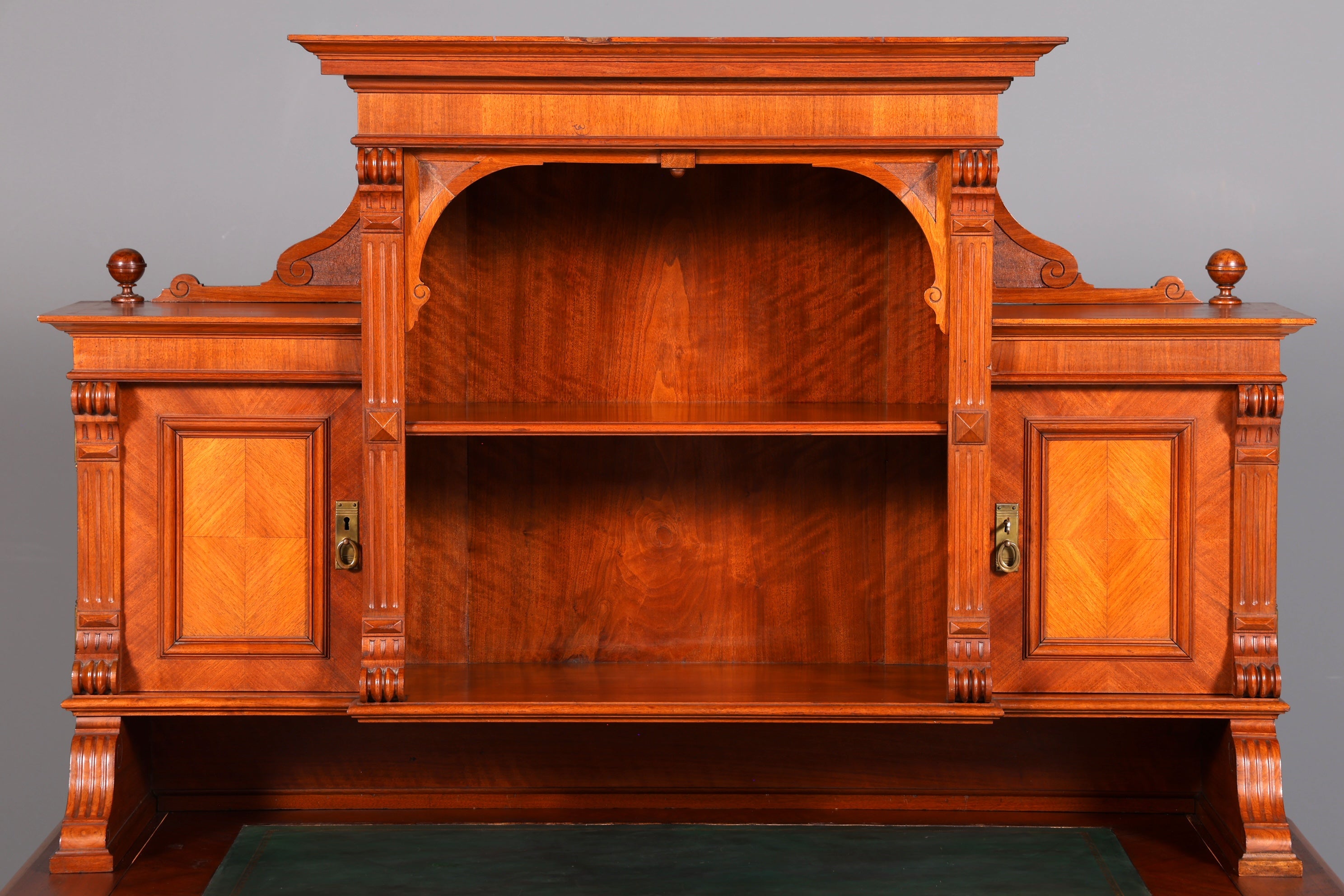 Traumhafter Gründerzeit Schreibtisch mit Aufsatz Jugendstil Bürotisch Massivholz um 1900
