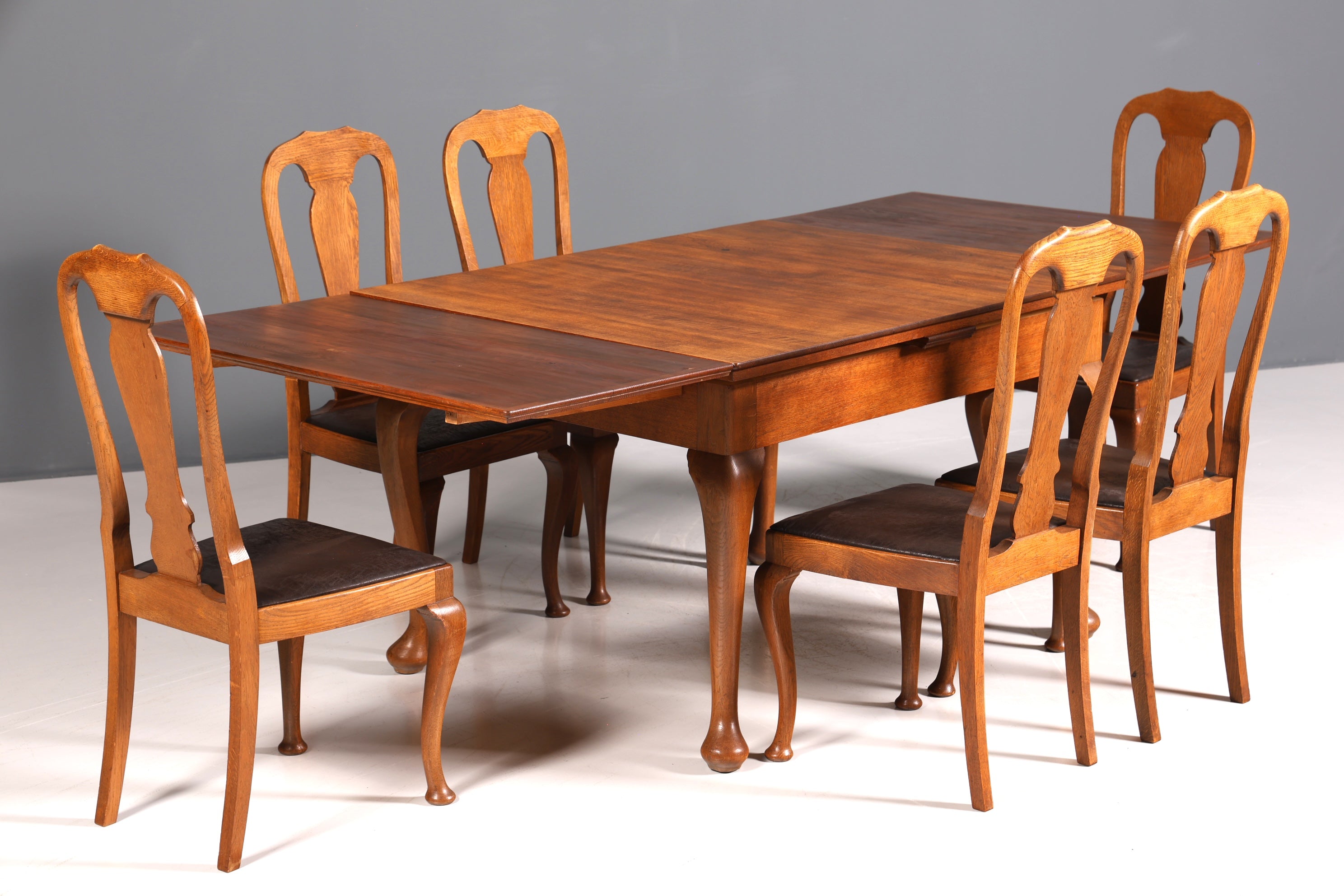 Lot de 6 magnifiques chaises Art Nouveau (vers 1910), chaises de cuisine Chippendale, chaises de salle à manger.