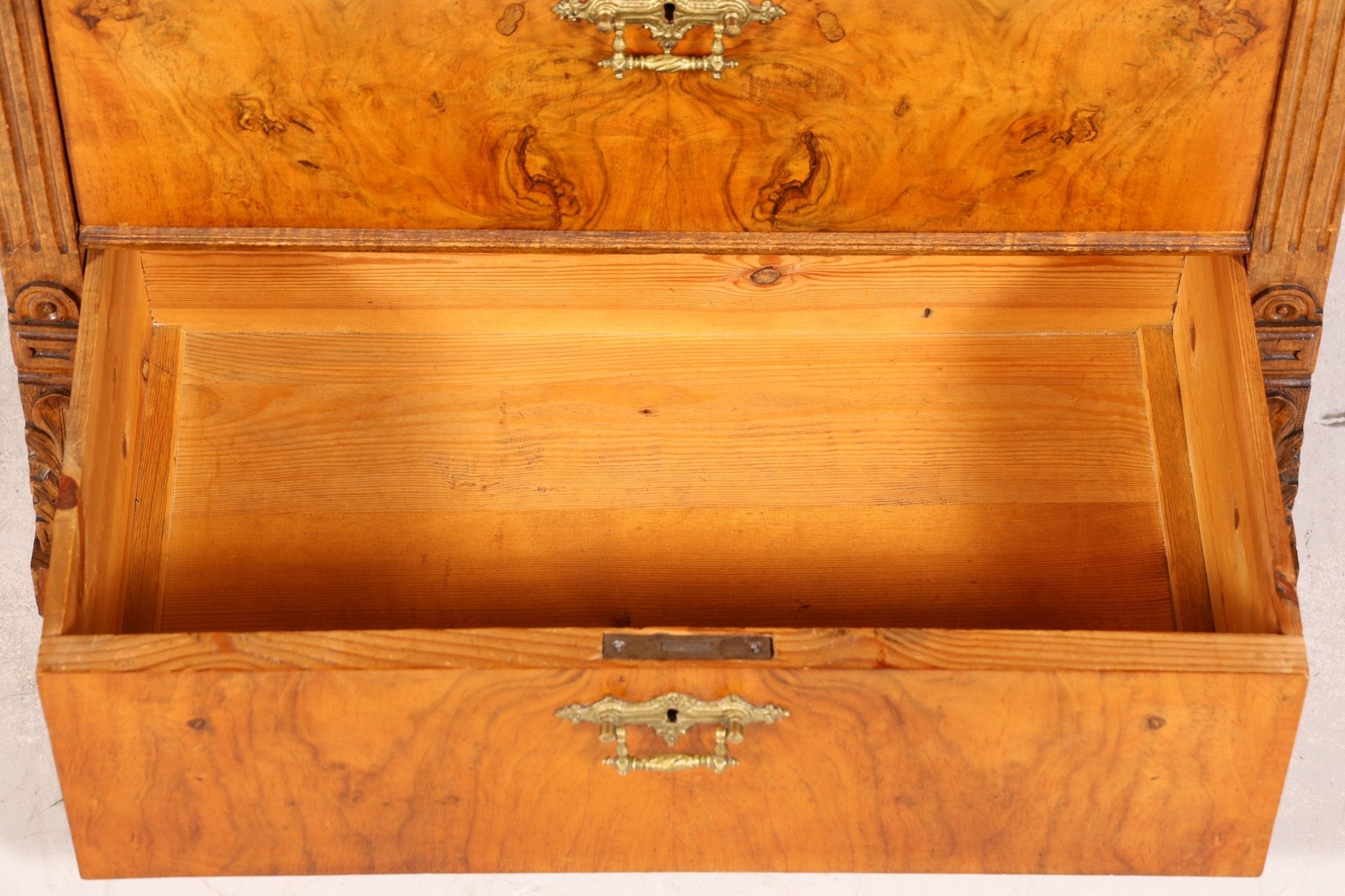 Stilvoller Gründerzeit Sekretär Vertiko Highboard Louis Philippe Kommode um 1880