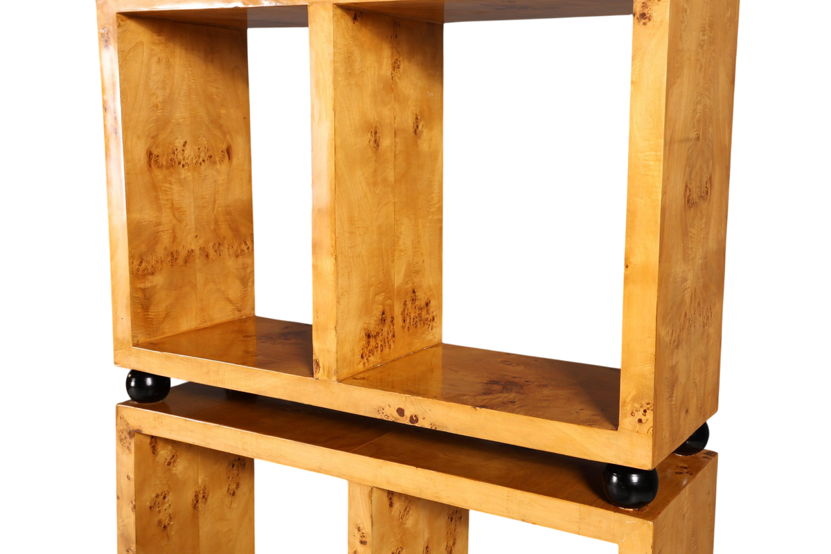 Wunderschönes Art Deco Design Bücherregal Birke Luxus Regal Bookshelf