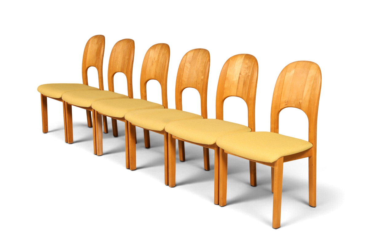 6x Schlichte Mid Century Stühle Retro Stuhlset von Holstebro Møbelfabrik Danish Design Küchenstühle Esszimmer Stühle