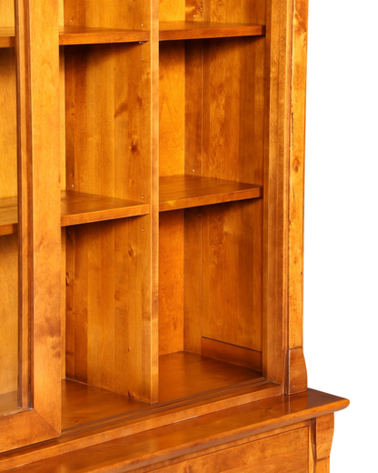 Hauptstadt Möblerei H804 Bücherregal aus warmem honigfarbenem Massivholz mit verstellbaren Regalböden