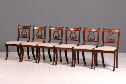 G211 Finish cm 6x Edle Englische Stühle Englisch Dining Chairs Antik 60er Jahre Regency Küchenstühle Stuhlset (Kopie 2)