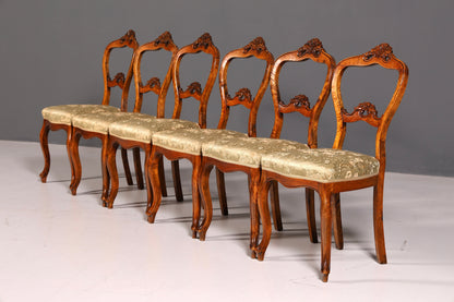 6x Traumhafte Louis Philippe Stil Stühle Biedermeier Stuhl Set Antik Küchenstühle Esszimmer Stühle