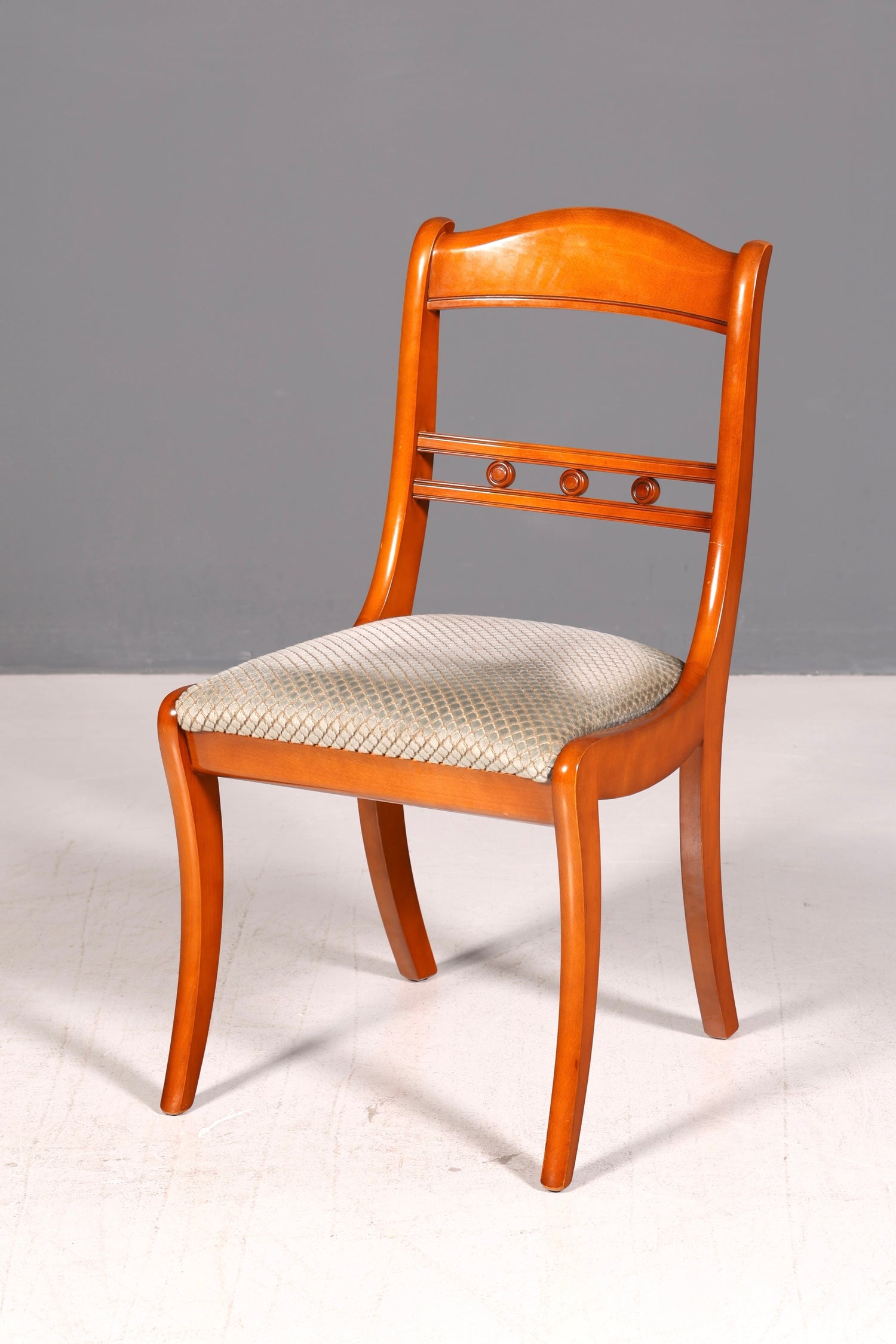 4x Englische Stühle Set Regency Dining Chairs Antik Esszimmerstühle Küchenstühle Stuhlset Vintage 60er