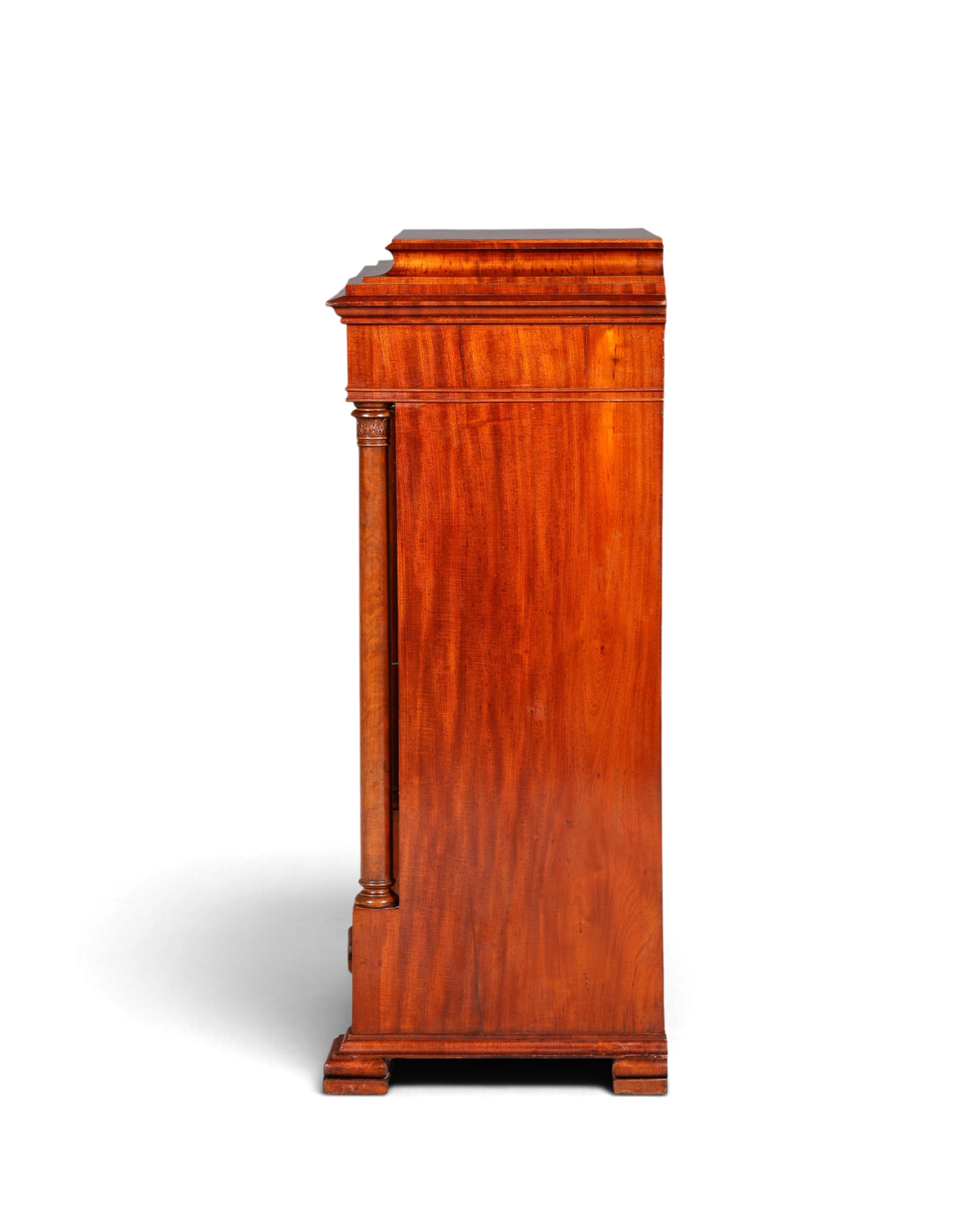 Hauptstadt Möblerei Biedermeier Sekretär aus massivem Echtholz im Louis-Philippe-Stil, Seitenansicht