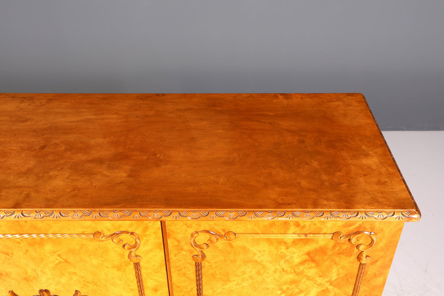 Élégant meuble de style Chippendale, style baroque, vertiko, haut-meuble, antiquité des années 1950/60, commode, classeur, armoire à linge