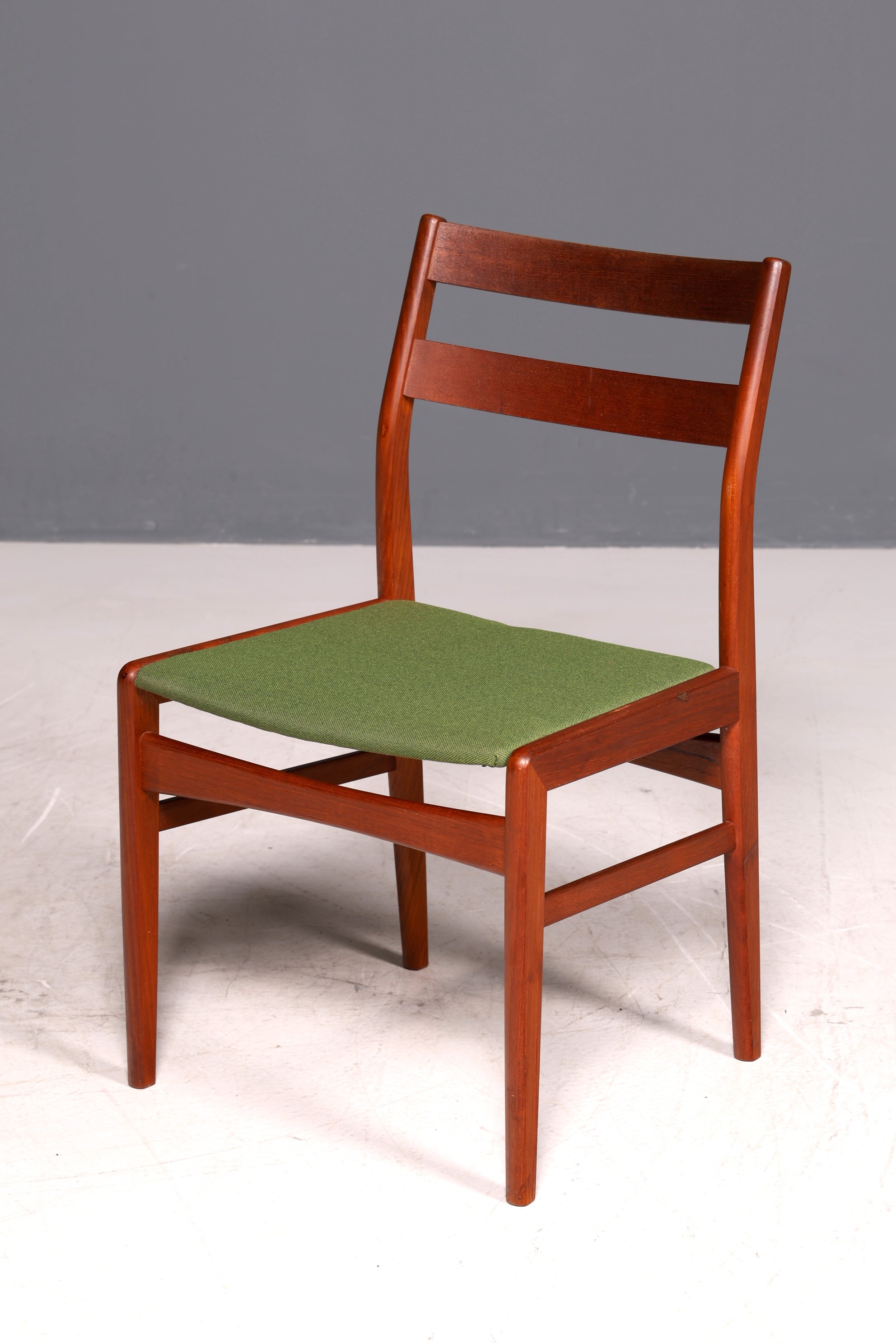 4x Mid Century Teak Holz Stühle Made in Denmark Retro Stuhlset Danish Design Küchenstühle