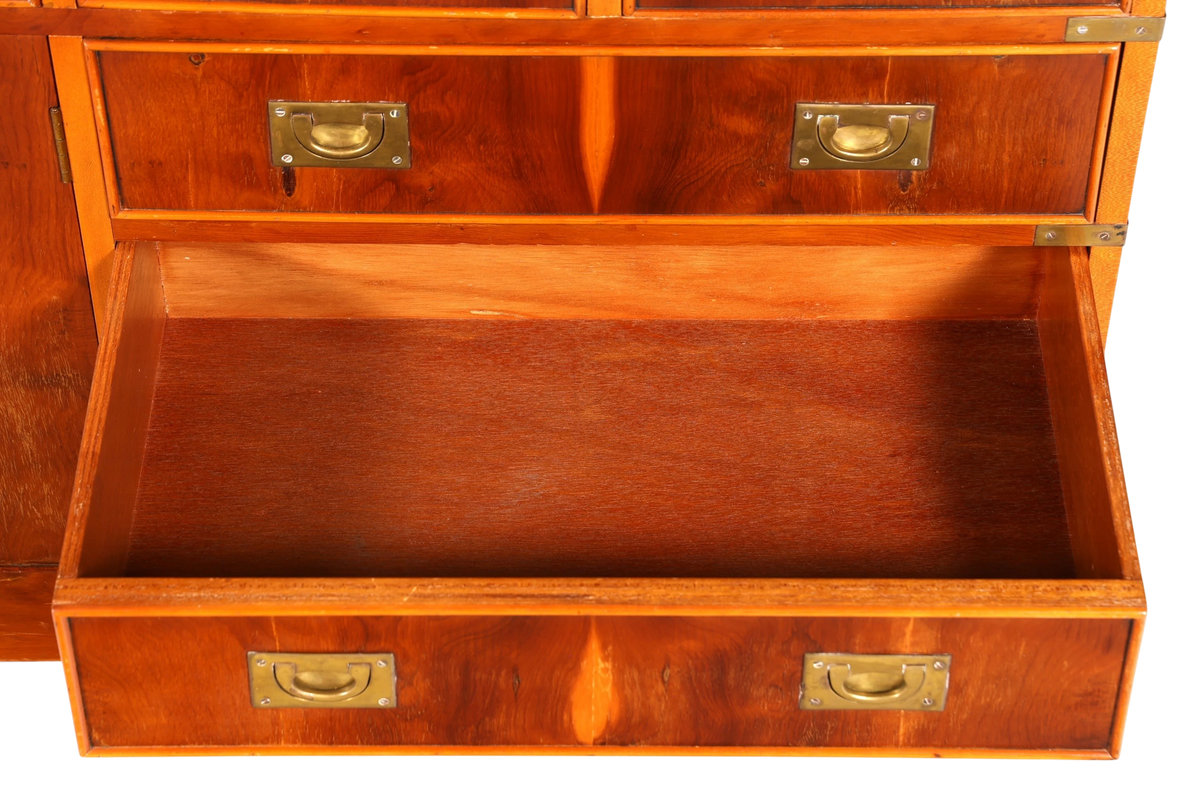 Traumhaftes XXL Maritim Sideboard Englische Schiffs Kommode Englisch Antik Schrank Military Chest